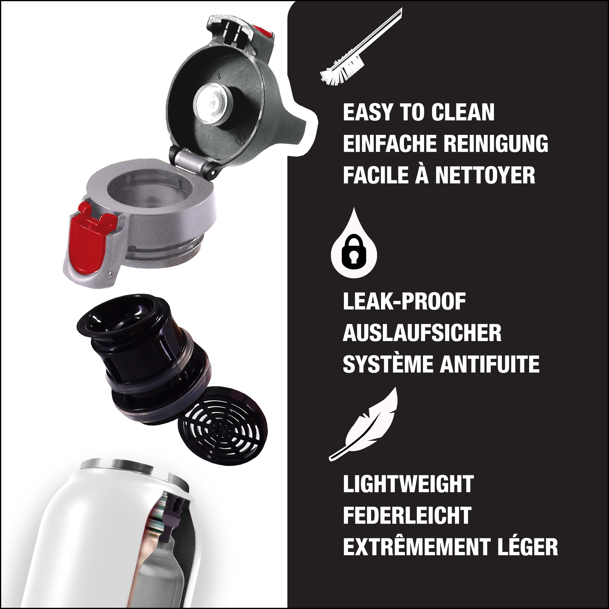 Sigg - Insulated Water Bottle White - Thermo Flask Hot & Cold One With Tea Infuser - Leakproof - Bpa Free - 18/8 Stainless Steel