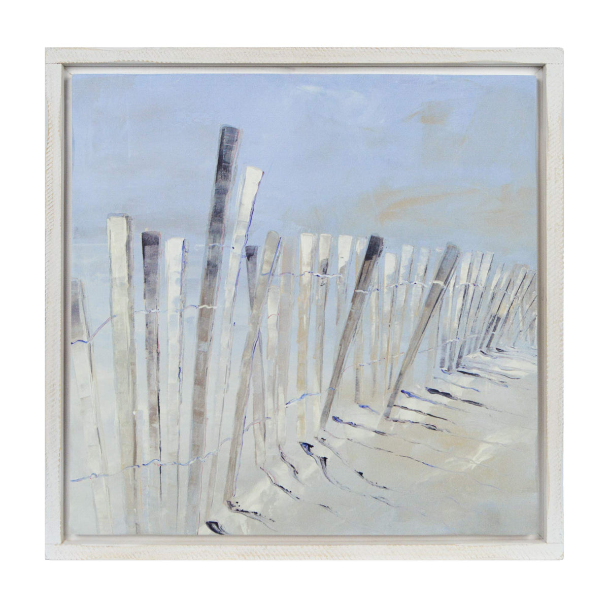 Prinz Blue Dune Coastal Decoupaged Wall Art,Blue Wash