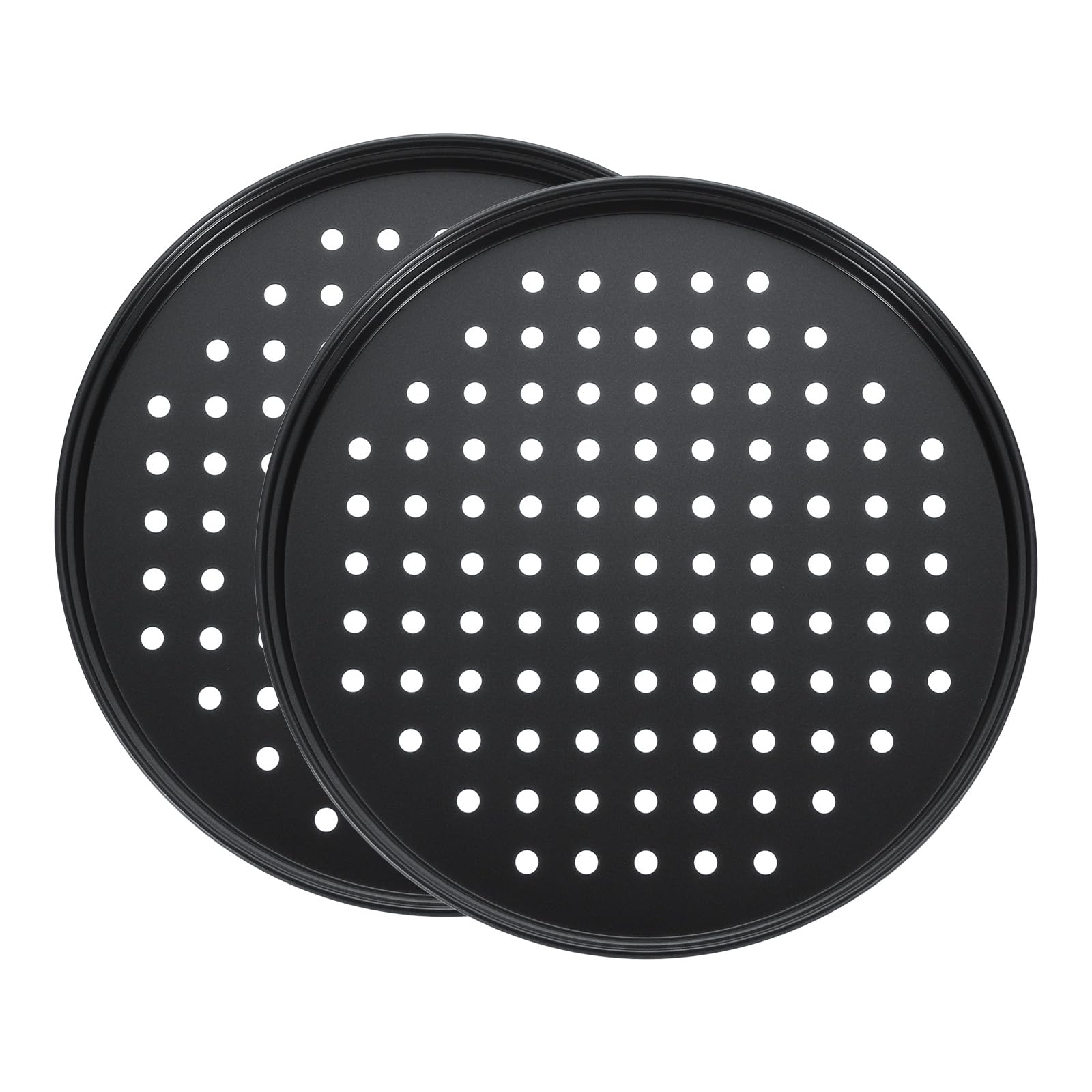 uxcell 2Pcs Pizza Pan with Holes, 11 NonStick Pizza Tray for Oven Perforated Pizza Baking Pans Pizza Bakeware for Home Restaur