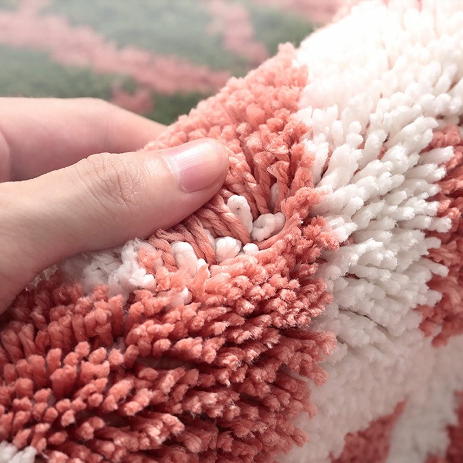 Levinis Peach Bathroom Rugs Mats Non Slip Soft Shaggy Bath Mat Absorbent Machine Washable Bathroom Rug Cute Fruit Decor Rug For