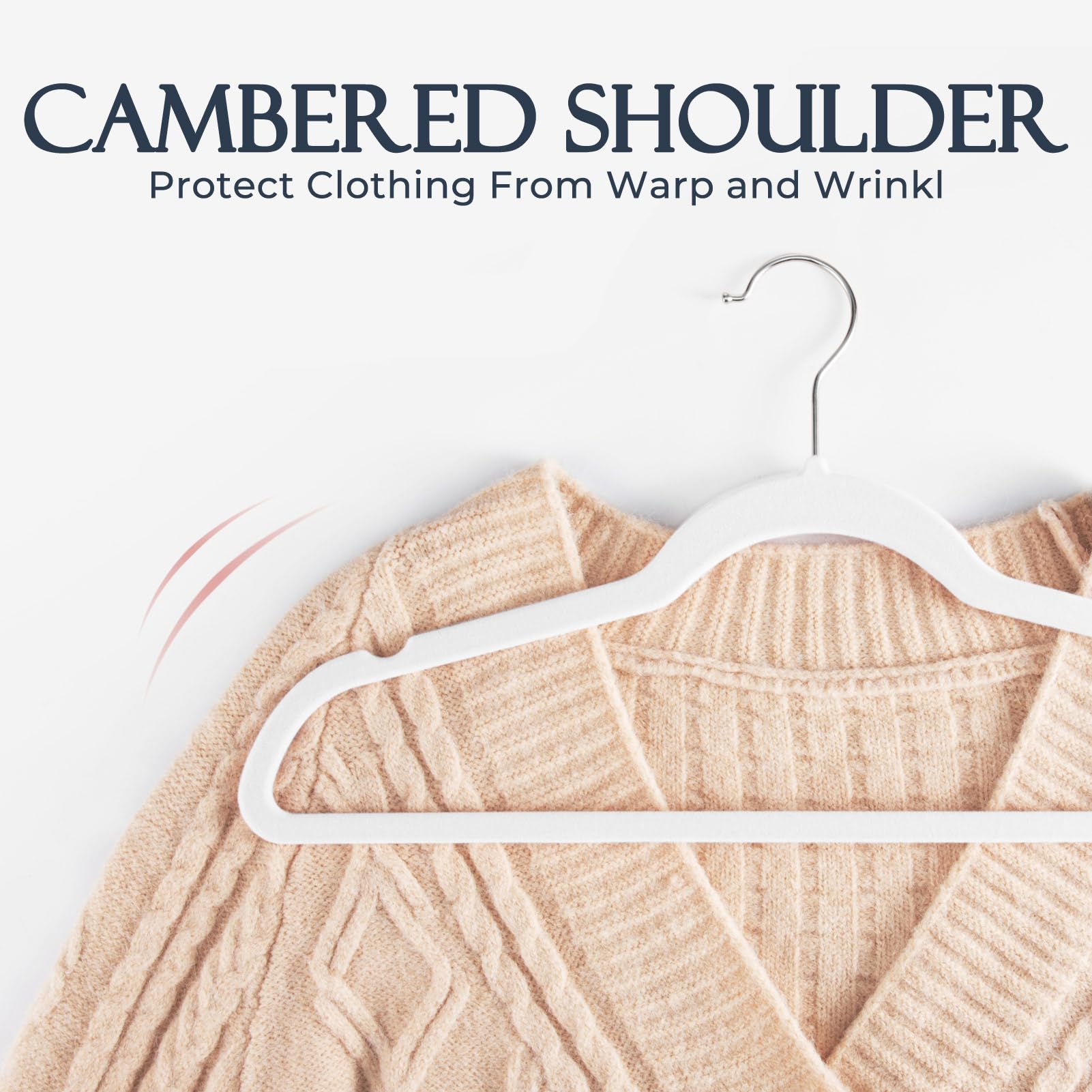 HOUSE DAY White Velvet Hangers 60 Pack  Premium Clothes Hangers Non-Slip Felt Coat Hangers  Sturdy White Hangers Heavy Duty  Space Saving Durable Suit Hangers  No Hanger Marks 360 Rotating