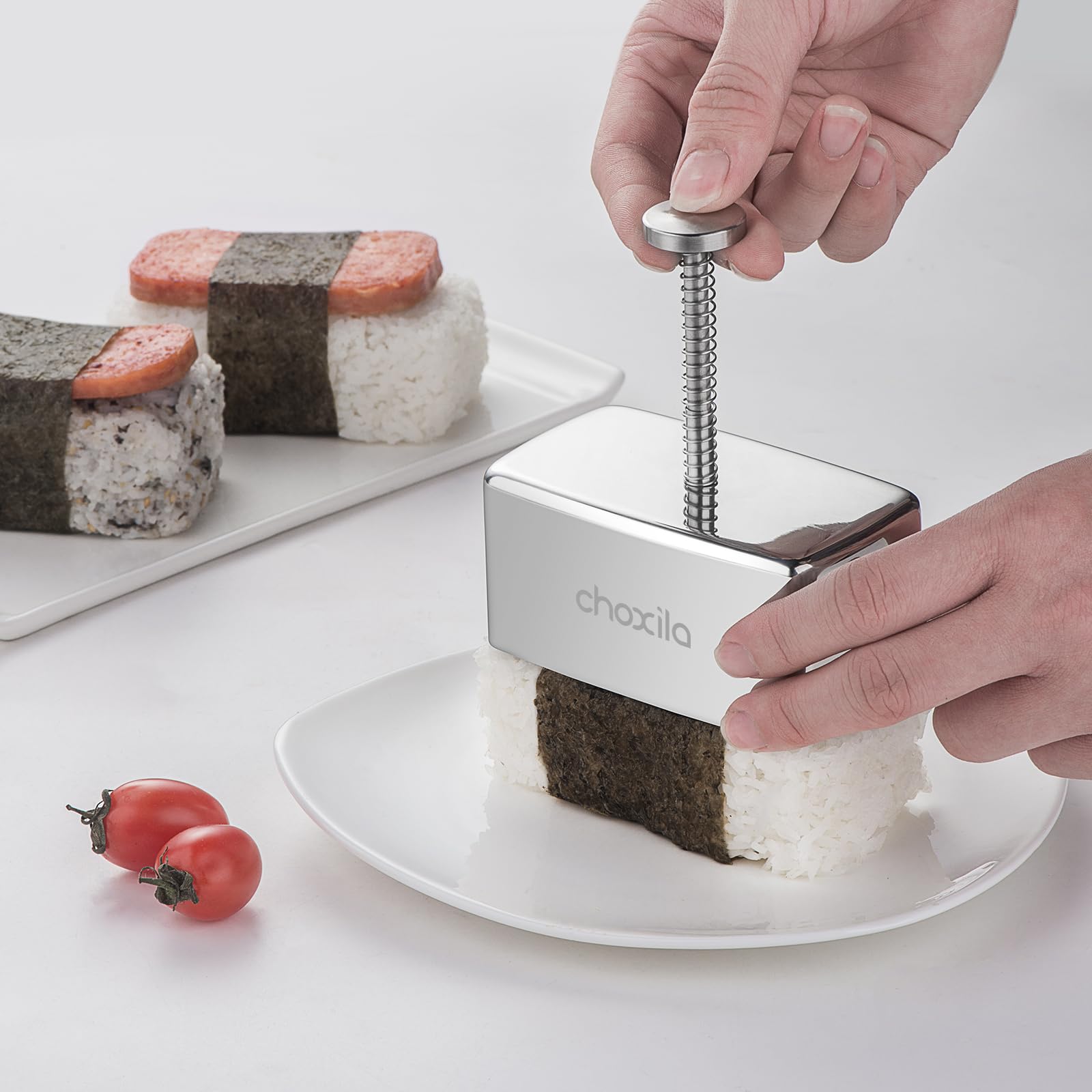 Choxila Musubi Mold Stainless Steel, Non Stick Spam Musubi Mold Musubi Maker Press Kit Onigiri Mold For Kids Bento Picnic Sushi