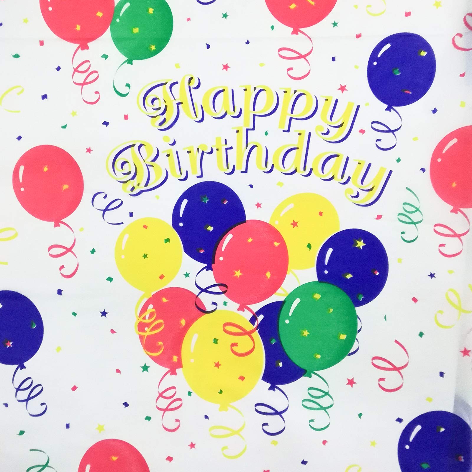 Mulbozy Colorful Balloons Plastic Tablecloth Rectangle - 2 Pcs Party Tablecloth Disposable For Party, Happy Birthday, Baby Showe