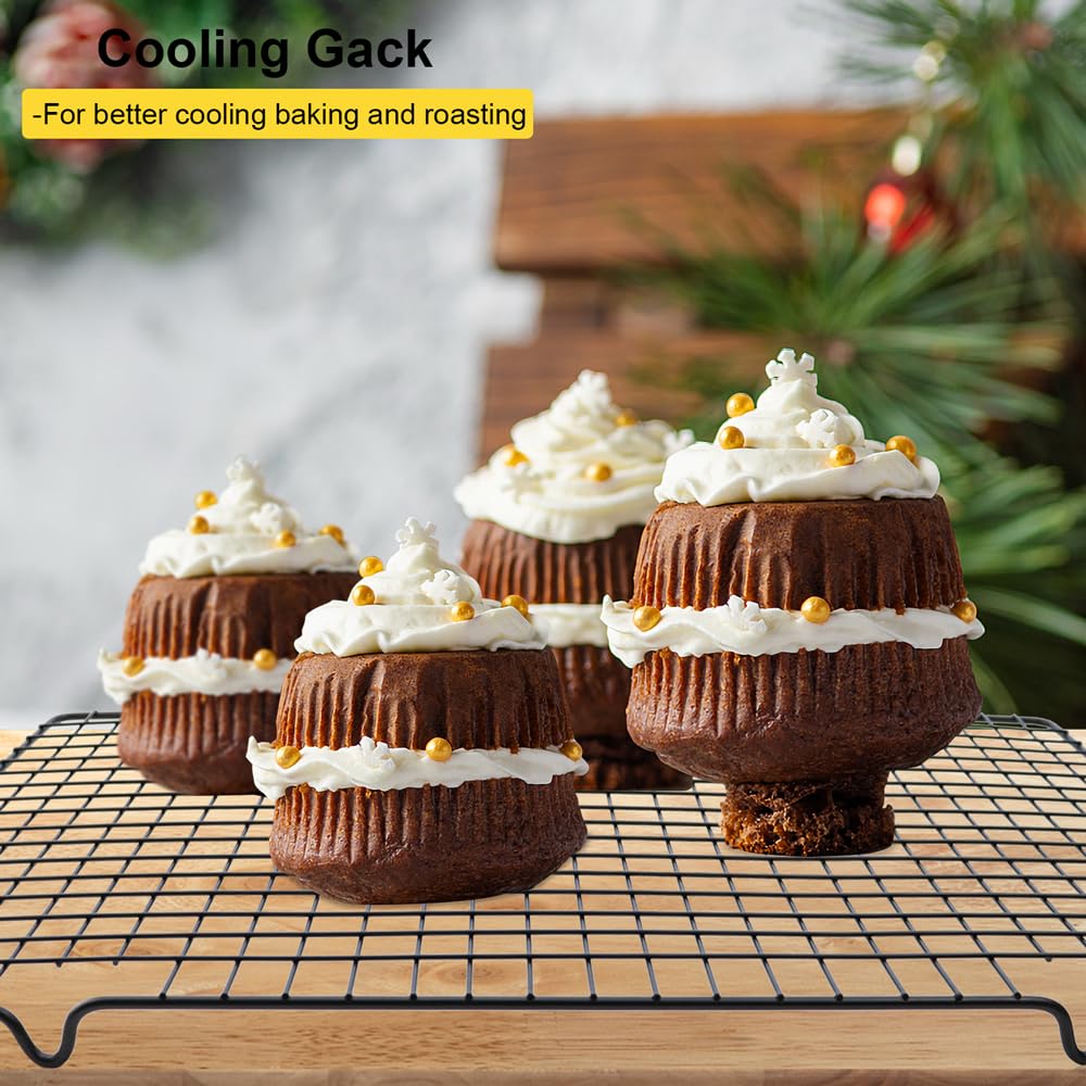 Hengke 3 Pieces Cooling Rack For Baking, Cake Cooling Rack Square, 16X10 Inches Baking Rack Oven Safe Grid Wire Racks, Non-Stick