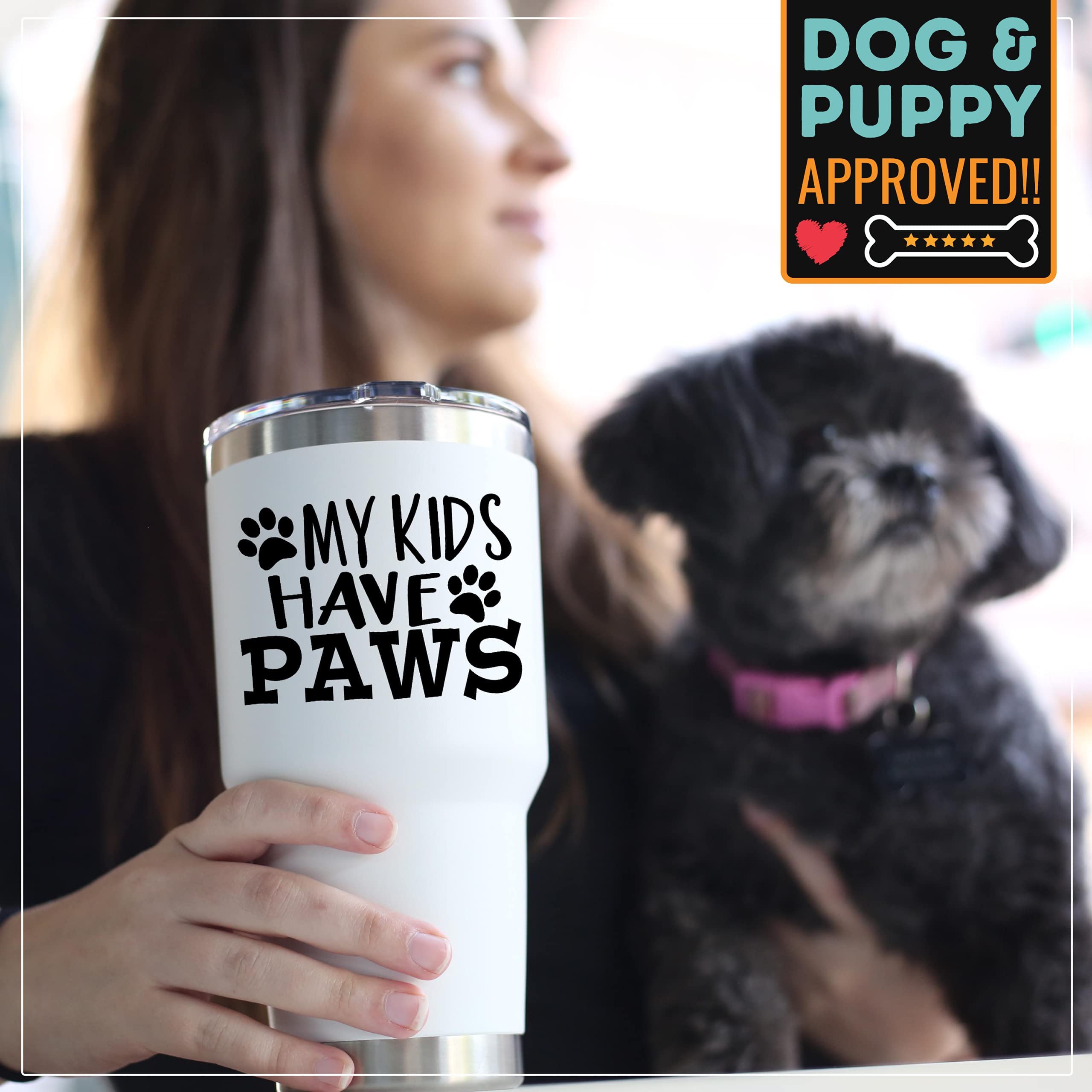Brooke & Jess Designs Dog Lover Gifts - My Kids Have Paws Presents For Christmas, Birthday, Dad Dog, Dog Mom Mugs