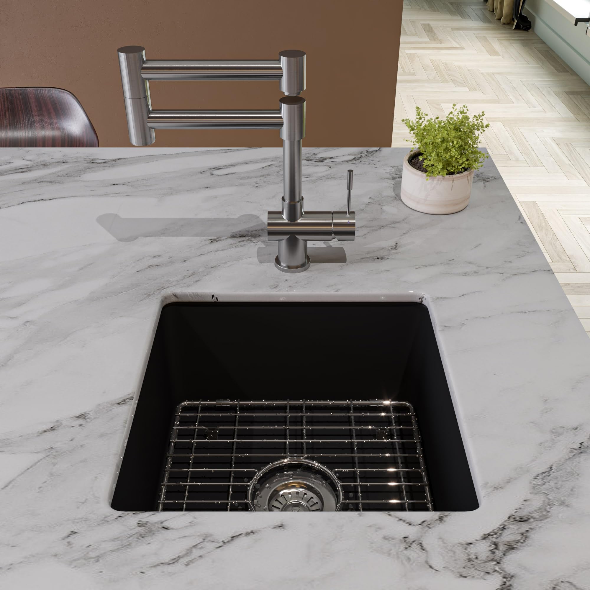 Alfi Brand Abf1818S-Bm Kitchen Sink, Black Matte
