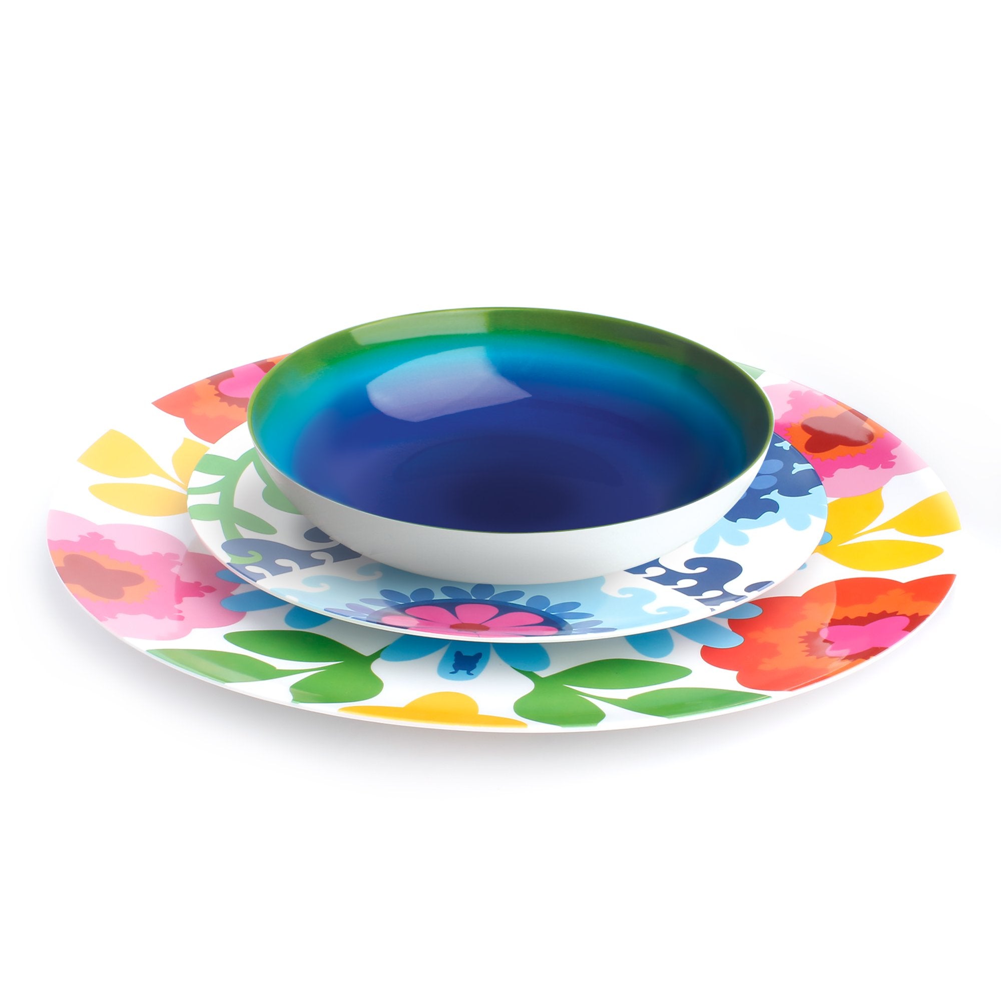 French Bull 8'' Pasta Bowl - Melamine Dinnerware (Blue Ombre)