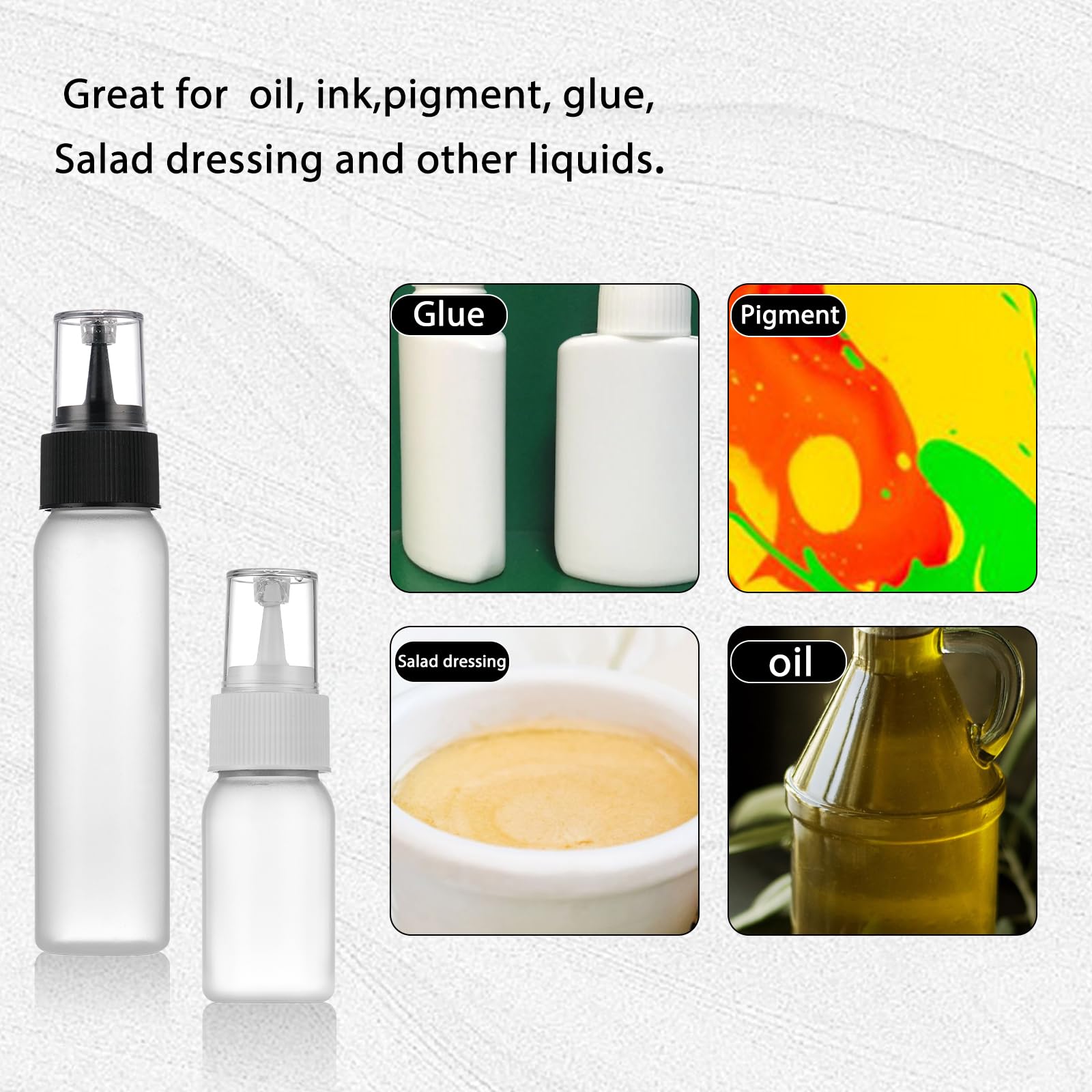 Ramfiyn 12Pcs 1 Oz Icing Bottles For Cake Writing Icing, Small Squeeze Bottles For Cookie Icing, Mini Condiment Squeeze Bottles