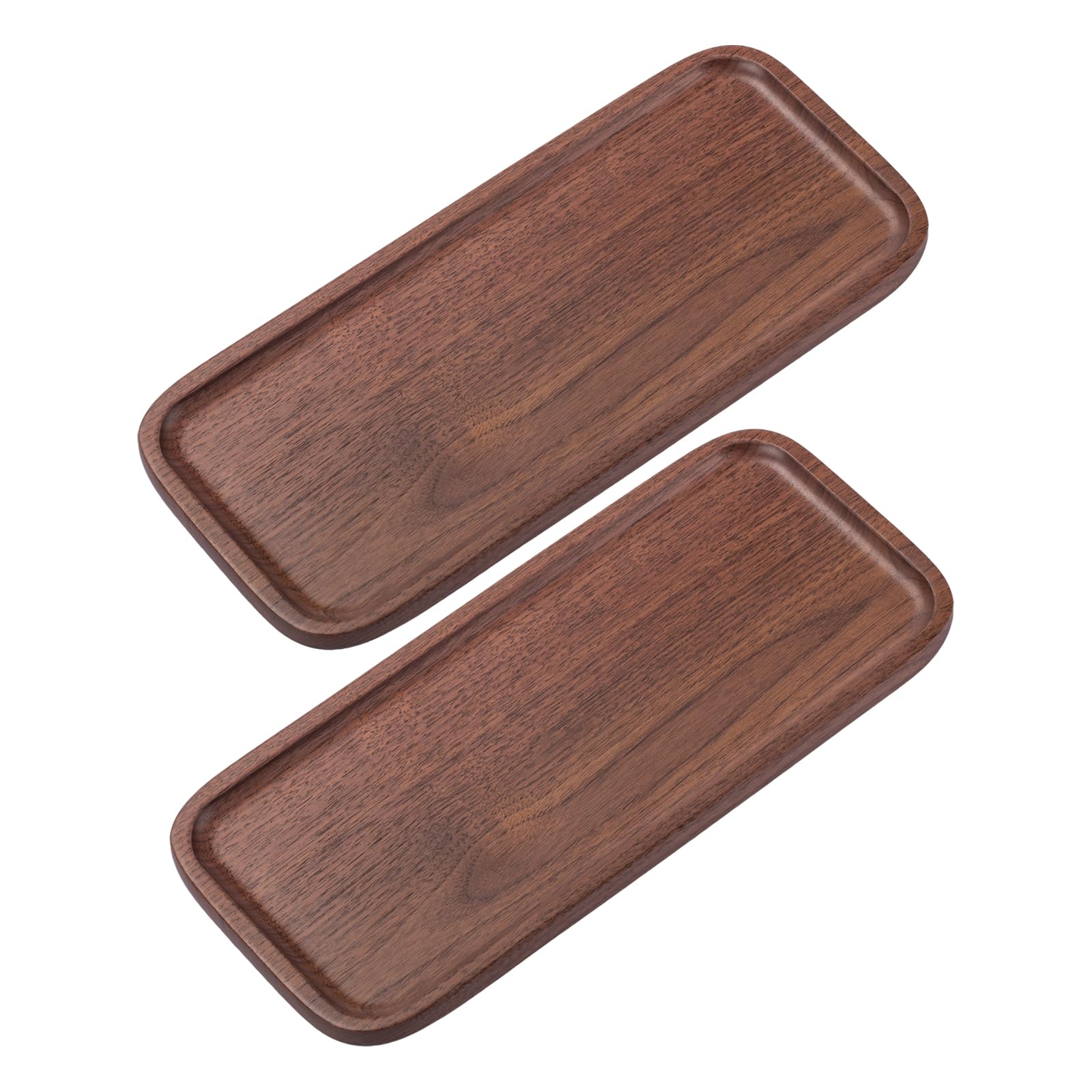 Vandroop Wood Serving Tray, Small Trays For Storage, Rectangle Wooden Plates For Serving Food, Tea And Coffee, Decorative Vanity