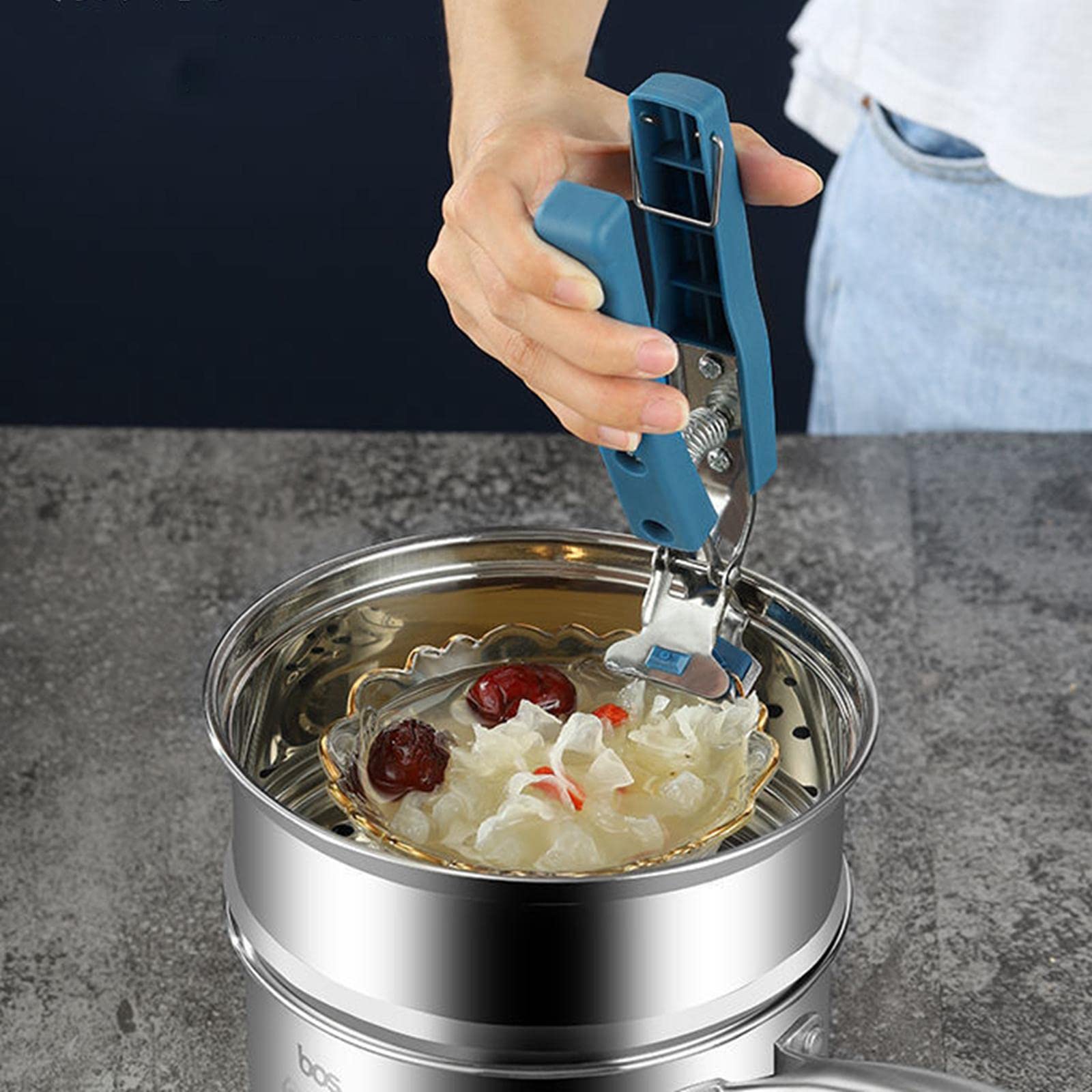 Trendivibe Dish Plate Clip Tongs Silicone Cooking Pinch Bowl Gripper Anti Hot