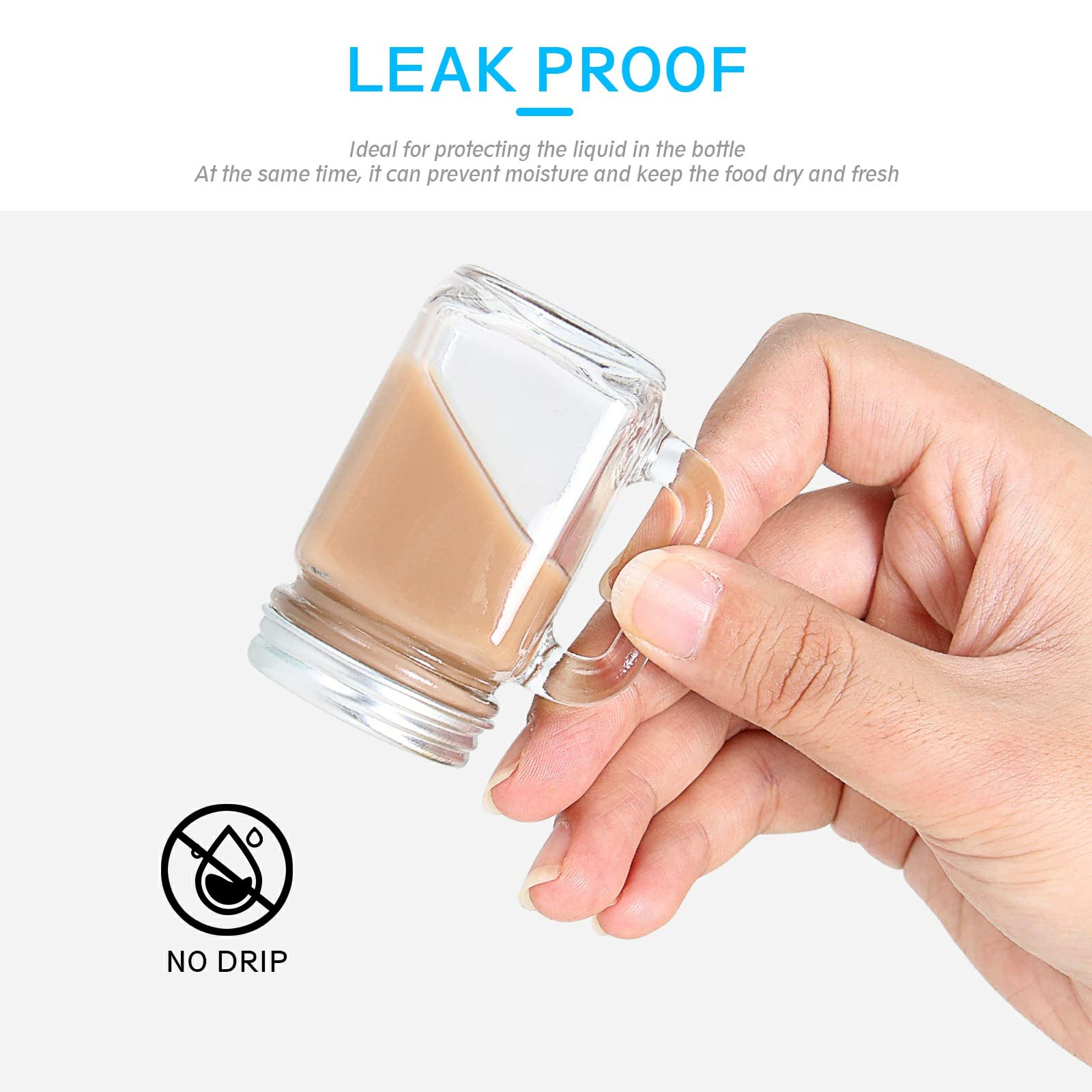 Desiyue 1.5Oz-30 Pack Mini Glass Mason Jars Set With Silver Lids & Handles, Small Favor Jars, Food Storage Containers For Weddin