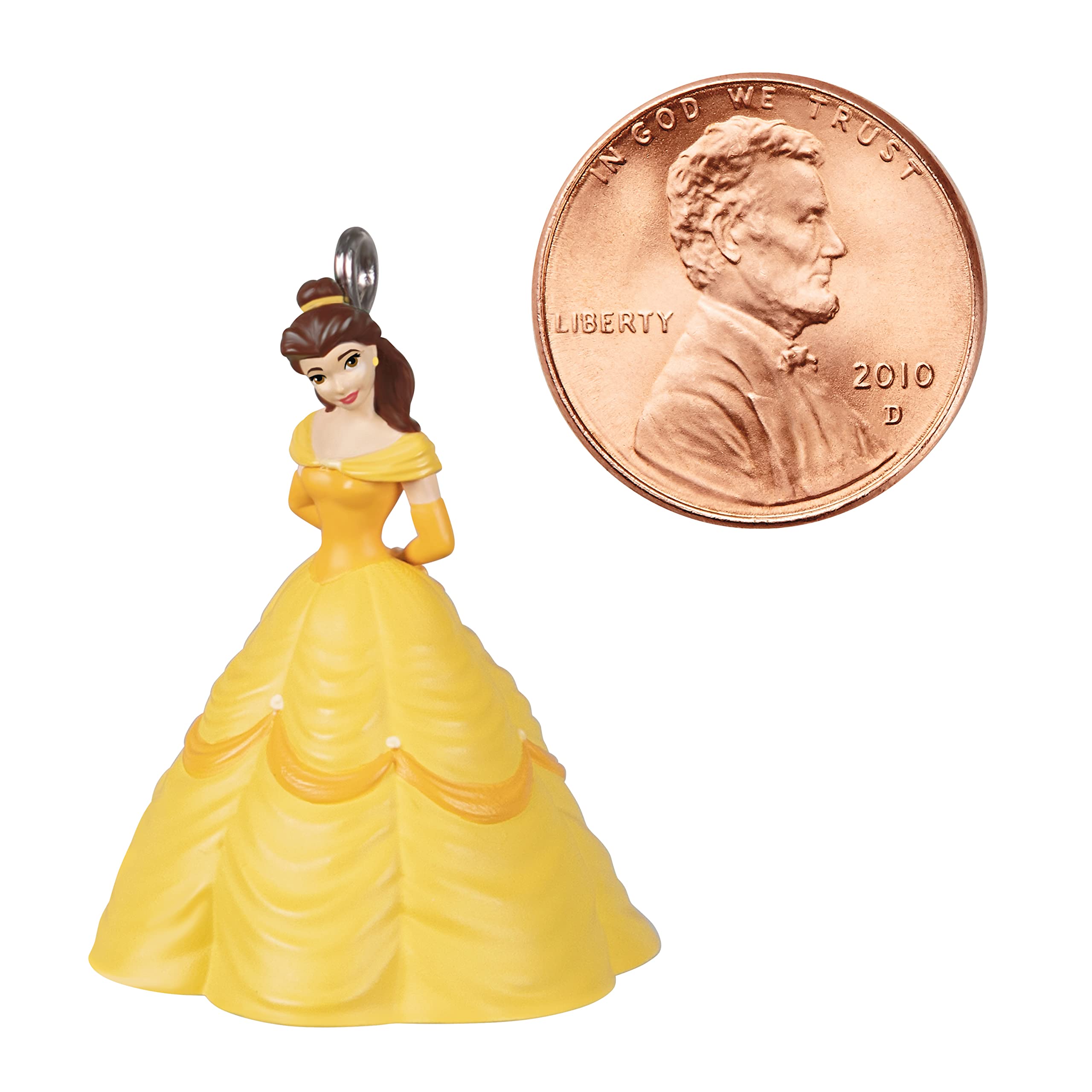 Hallmark Keepsake 1.25 Miniature Plastic, Christmas Ornament 2022, Disney Beauty and The Beast Belle, Mini