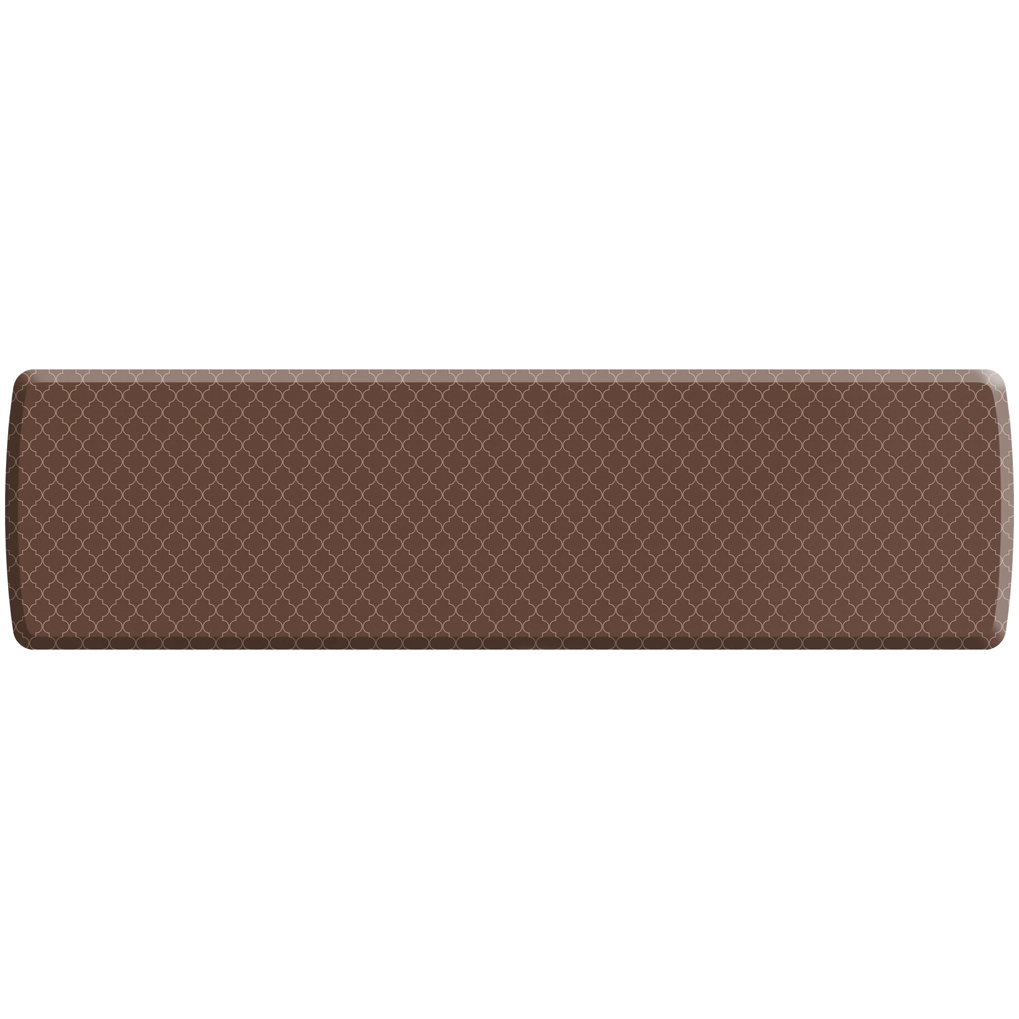 Newlife By Gelpro Anti-Fatigue Designer Comfort Kitchen Floor Mat, 30X108 , Trellis Walnut Stain Resistant Surface With 3/4