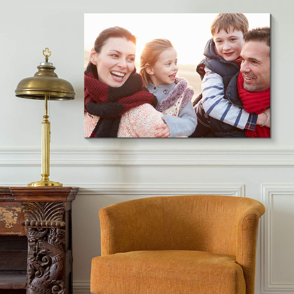 Nwt Custom Canvas Prints With Your Photos For Family, Personalized Canvas Pictures For Wall To Print Framed 12X18 Inches