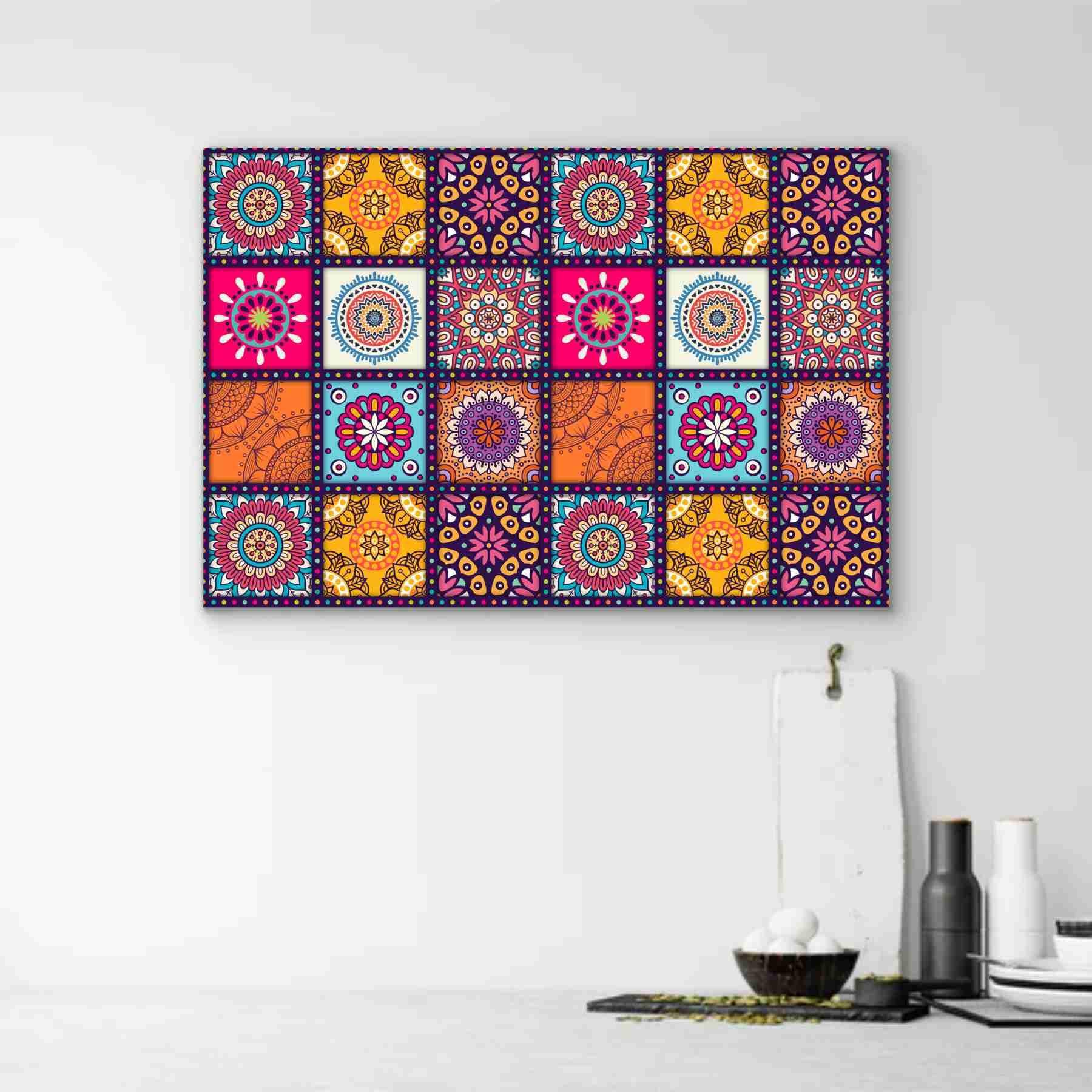 Wall Attraction Waterproof Self Adhesive Peel Off Easy Clean Beautiful Kitchen Wall Tiles Sticker Size - 30X18.3Inch Material -