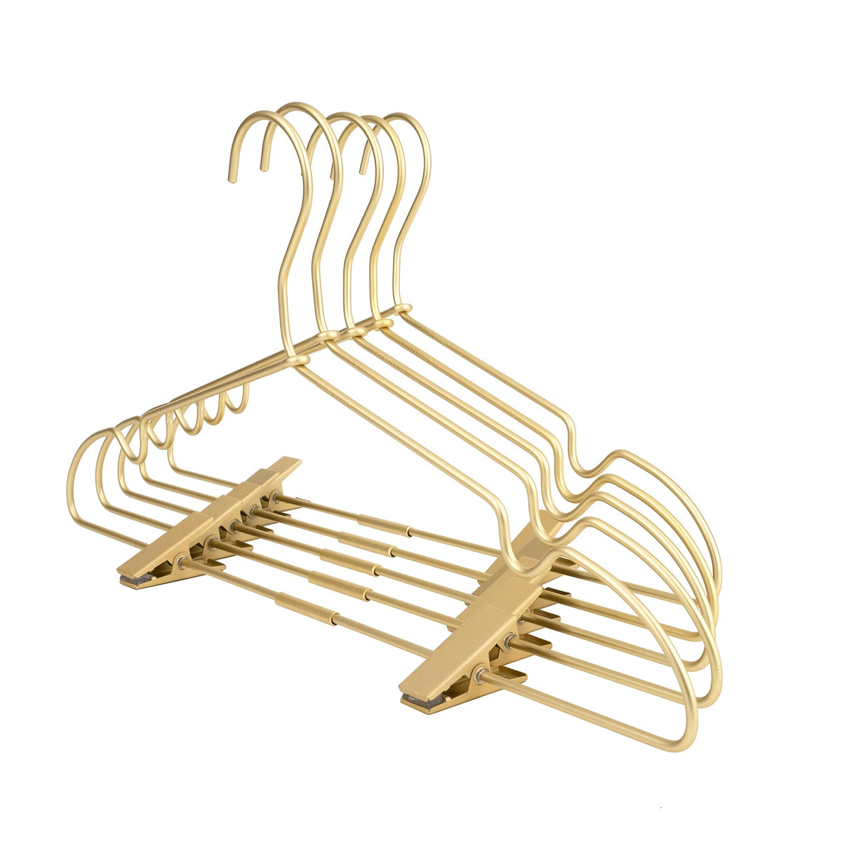 Koobay 12.5'' Gold Metal Baby Clothes Clips Hanger Children Kids Coat Hanger Display And Storage 30Pcs