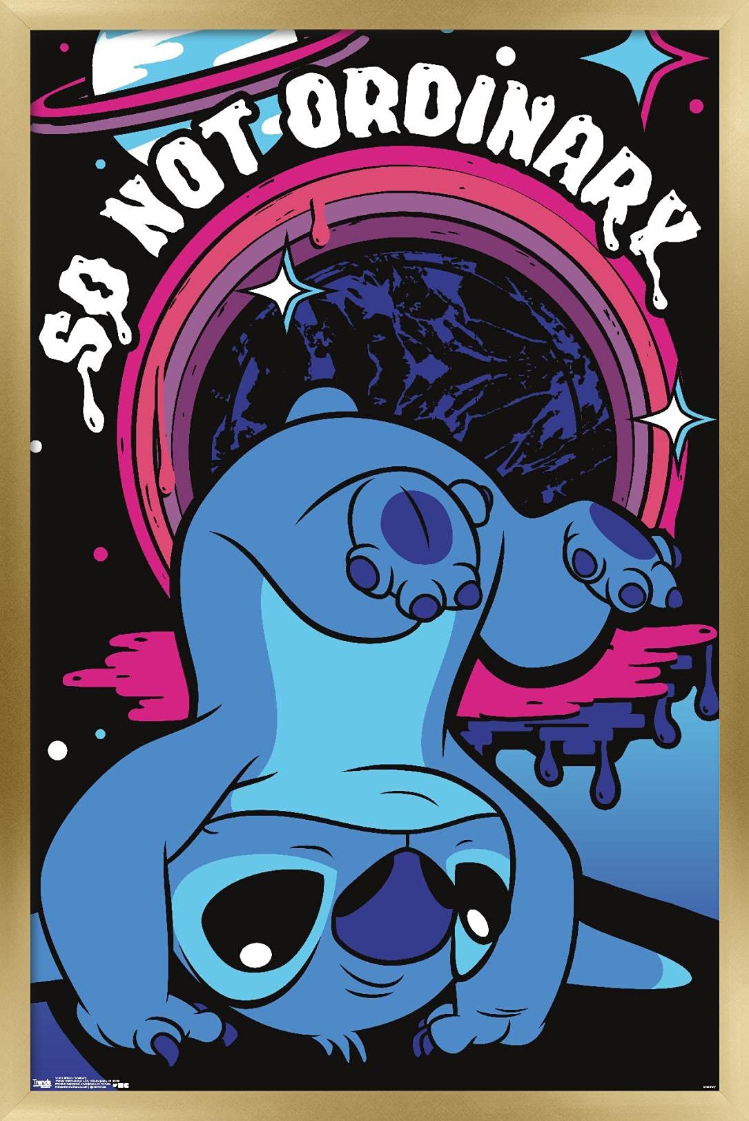 Trends International Disney Lilo And Stitch - Ordinary Wall Poster, 22.375'' X 34'', Gold Framed Version