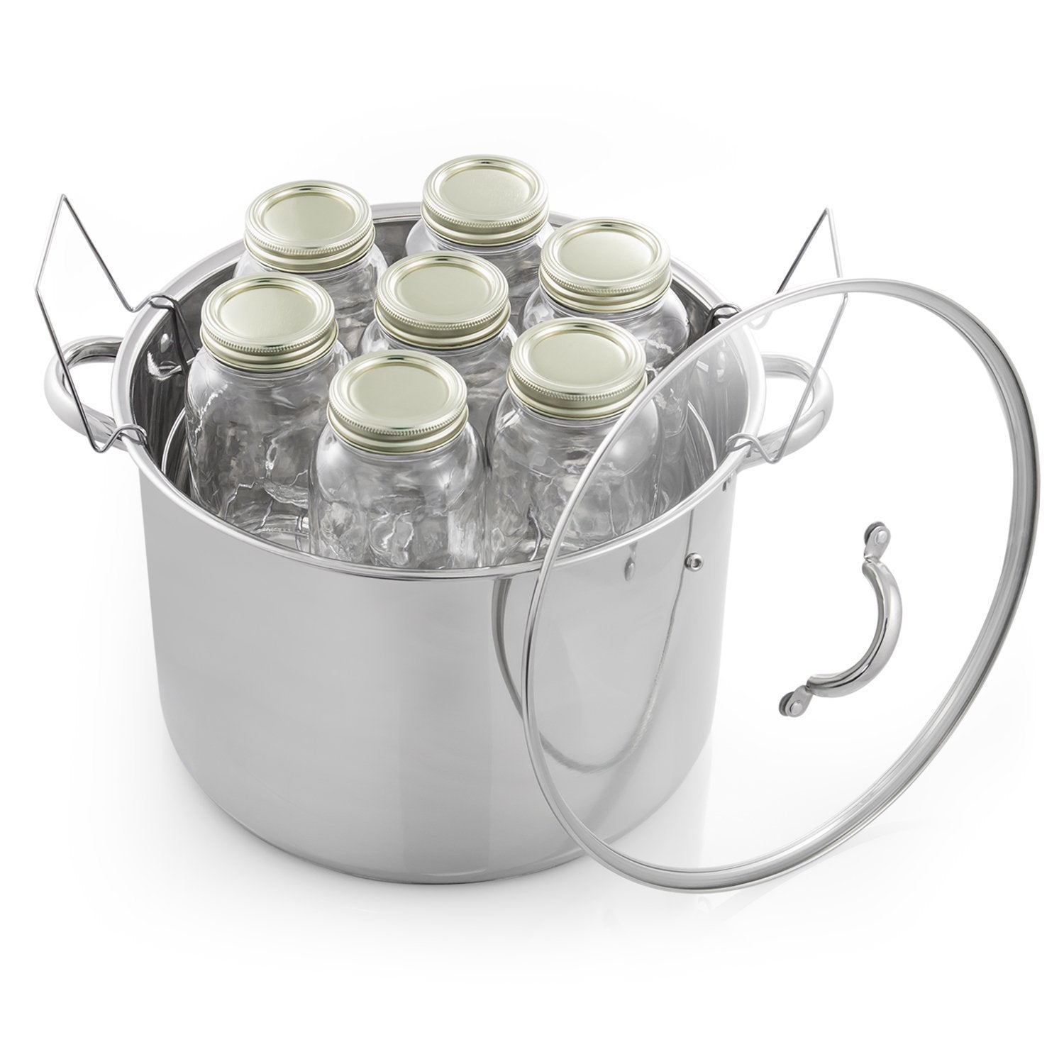 Mcsunley Stainless Steel Prep N Cook Water Bath Canner, 21.5 Quart, Silver (620)