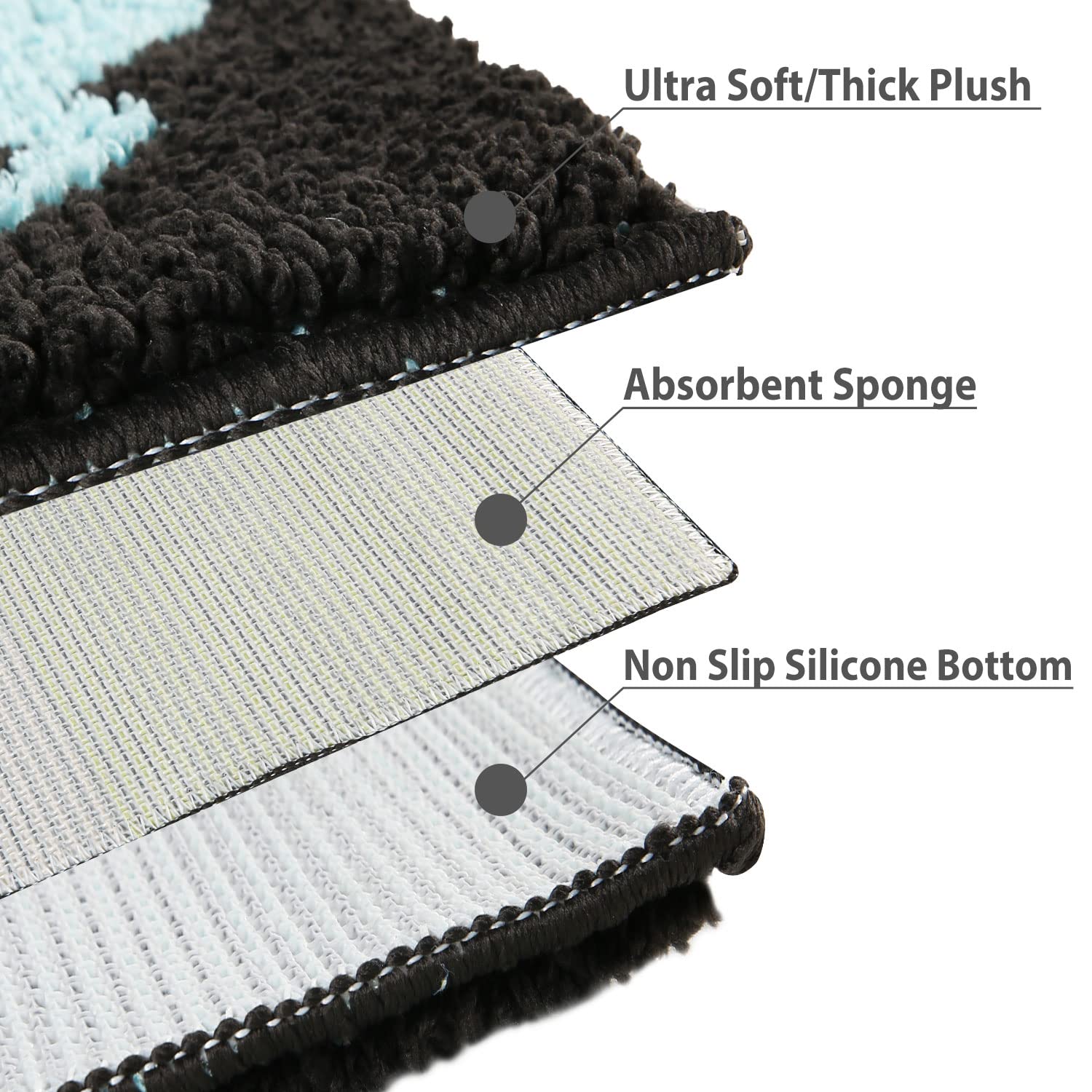 Hi Space Cat Bathroom Rugs Mat 31.5X19.7In Bath Mat For Bathroom Non Slip Machine Washable Soft Absorbent Cute Bath Rug Plush Ba