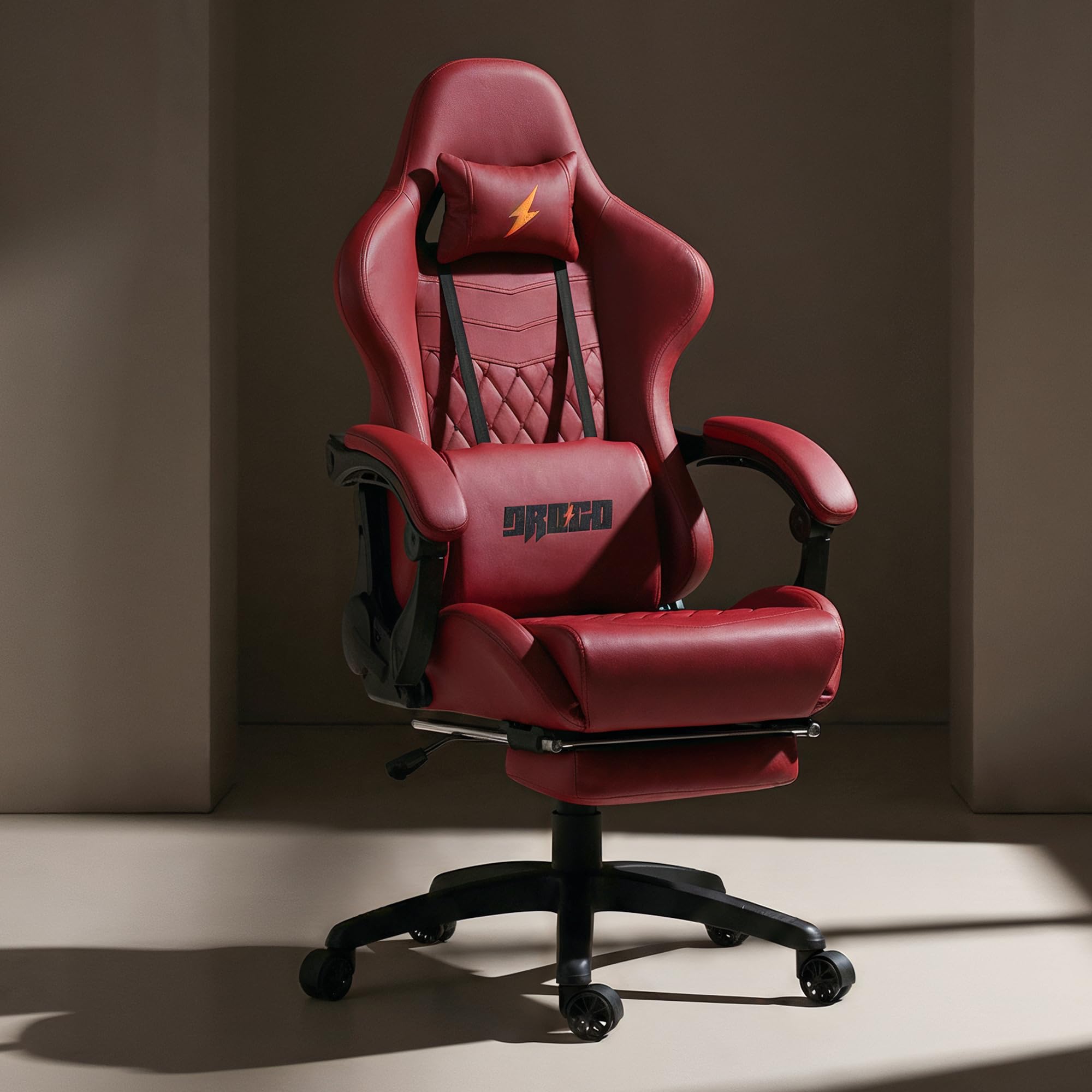Baybee Drogo Emperor MultiPurpose Ergonomic Gaming Chair With 7 Way Adjustable Seat, Head & Usb Massager, Pu Leather Lumbar Pil