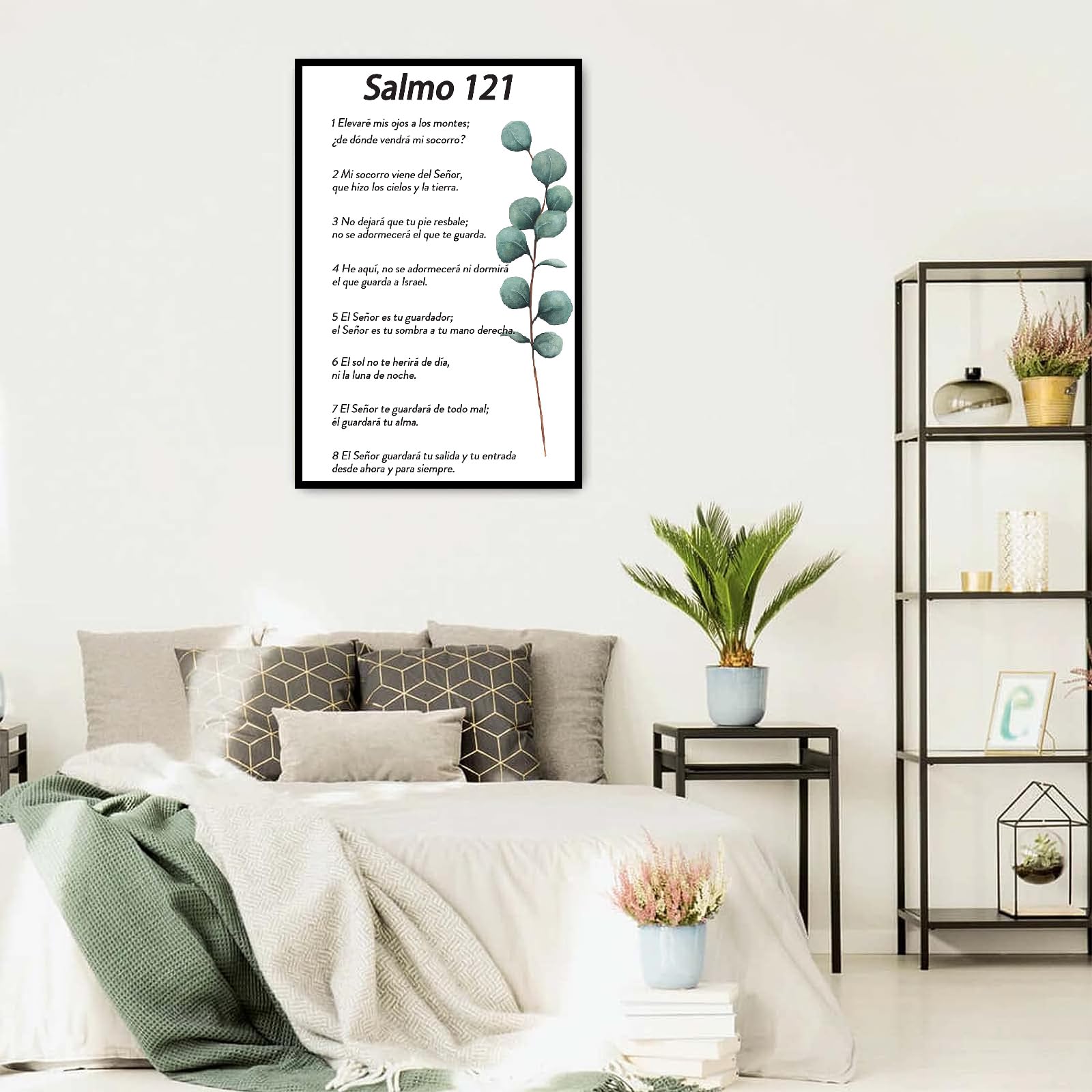 Bmotaso Salmo 121 En Espaol Para Pared Bible Verse Wall Art Scripture Biblical Psalm 121 Canvas Painting Christian Prayer Room O