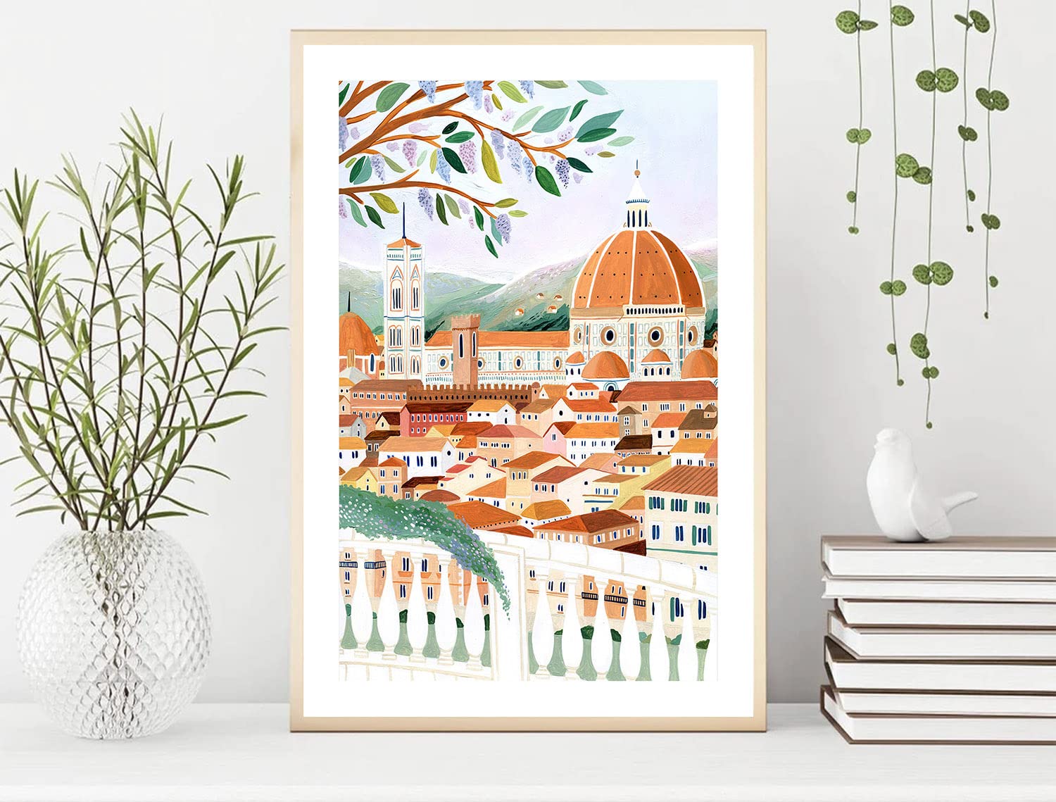 Nationcog Florence Art Print, Santa Maria Del Fiore Cathedral, Italy Wall Art, Travel Gift, Travel Poster, Europe Print, Tuscany