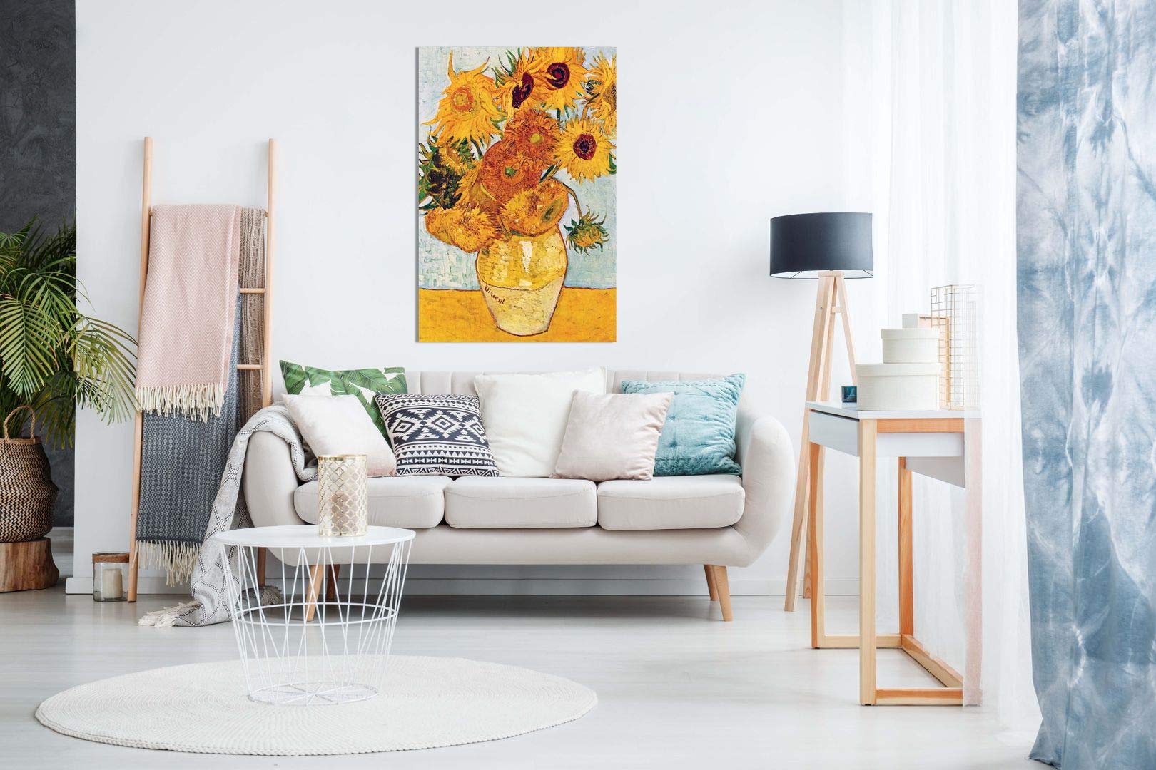Van Gogh Sunflowers Canvas Wall Art Picture Print (24X16)