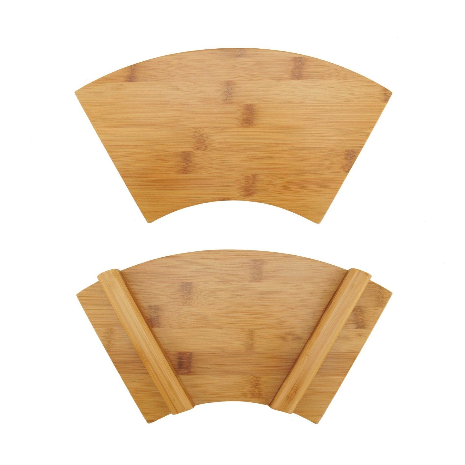 BambooMN Bamboo Sushi Board, Natural Bamboo Serving Tray, 11.4" x 6.7" x 1.2", Carbonized Brown, Model 6955114929188a