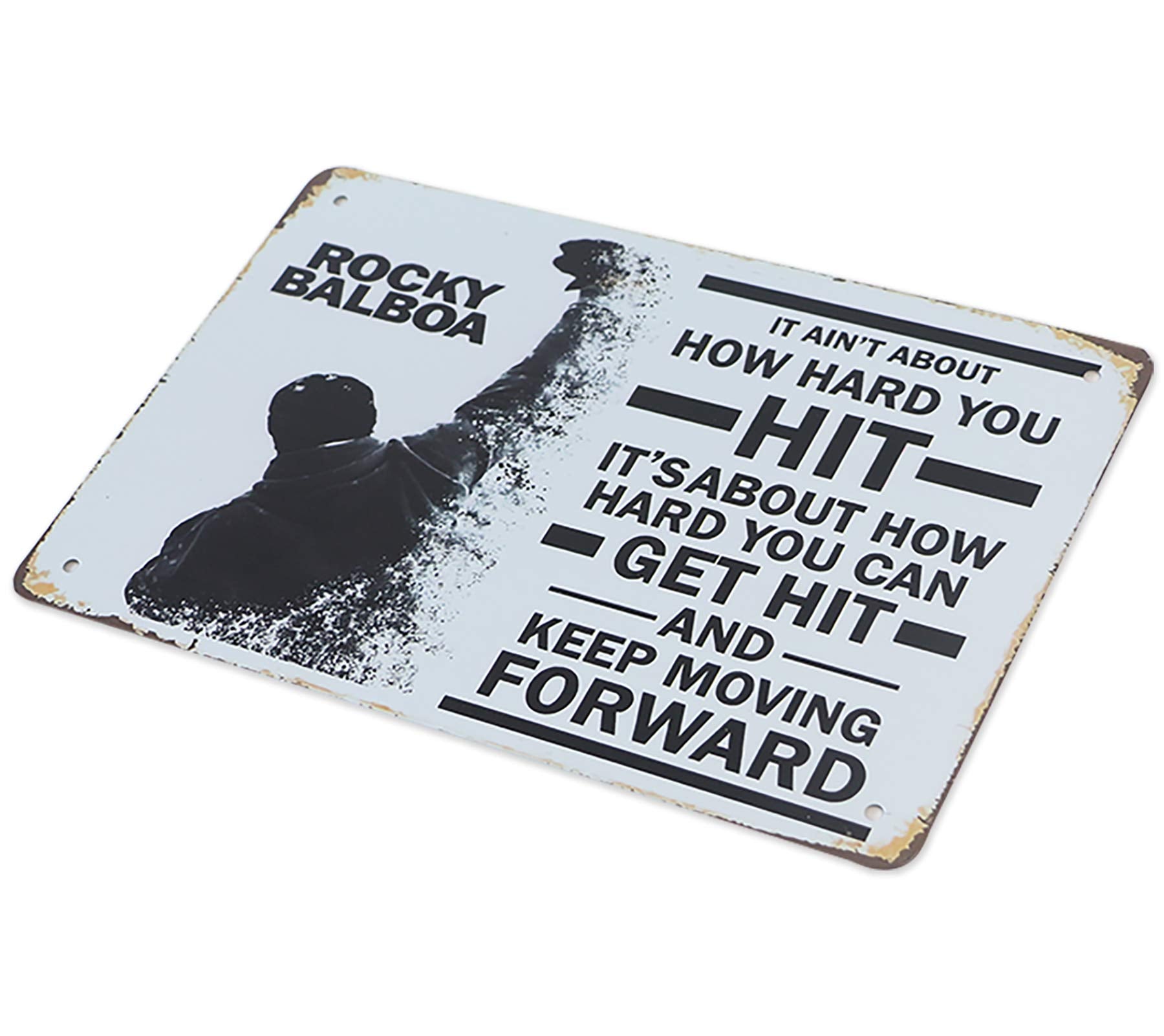 MeowPrint Rocky Balboa Boxing Bar Man Cave Tin Sign Vintage Retro Signs 8x12IN color mix