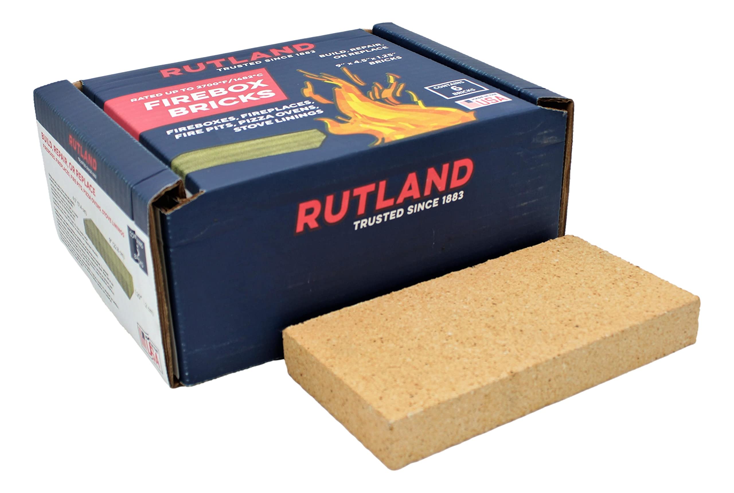 Rutland Products Fire Brick, 6 Count, Pack Of 1