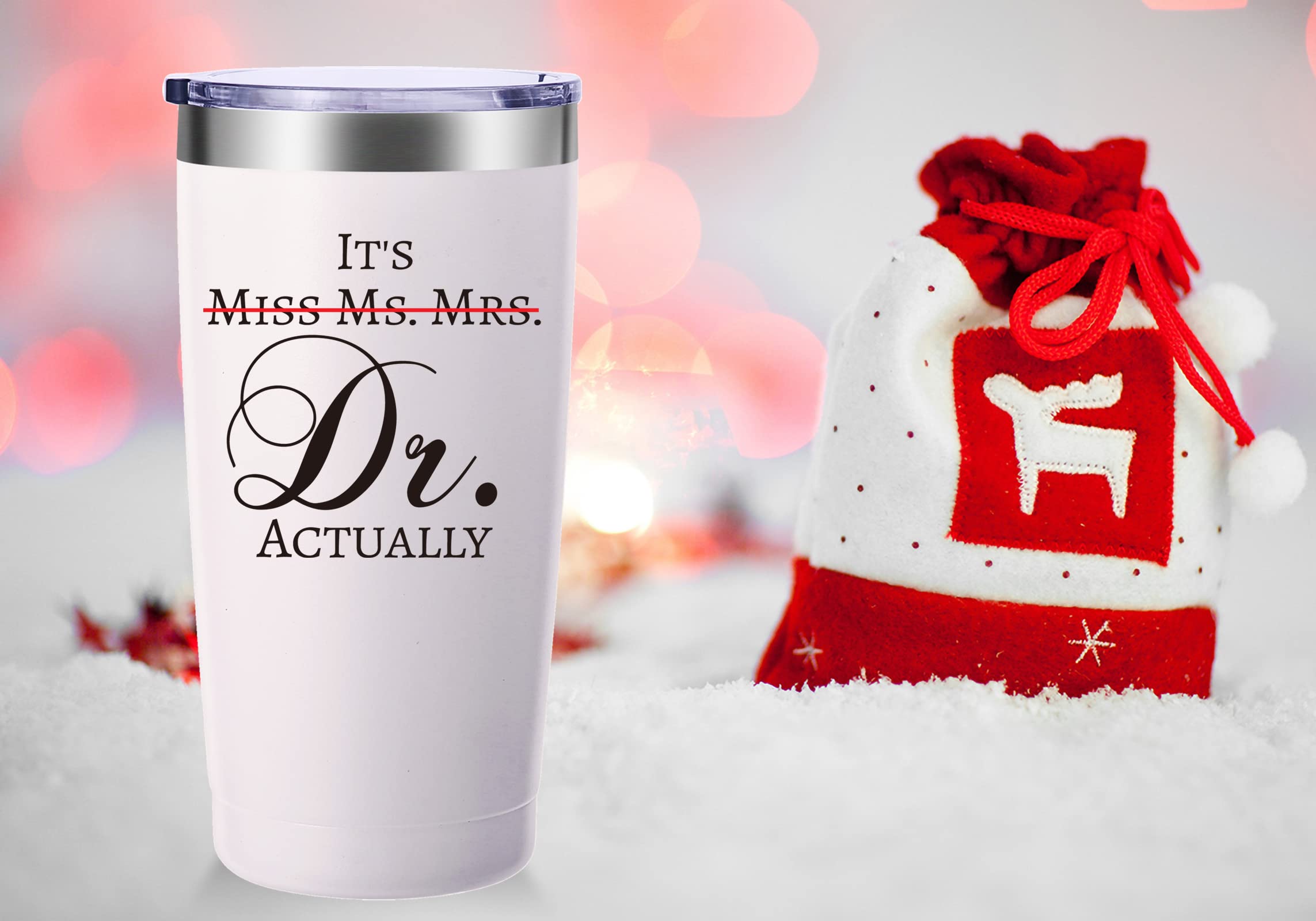 Amzushome Doctor Gifts Travel Tumbler.It'S Miss Ms Mrs Dr Actually Mug.Doctor,Doctor Retirement,Medical School Graduation Gifts.