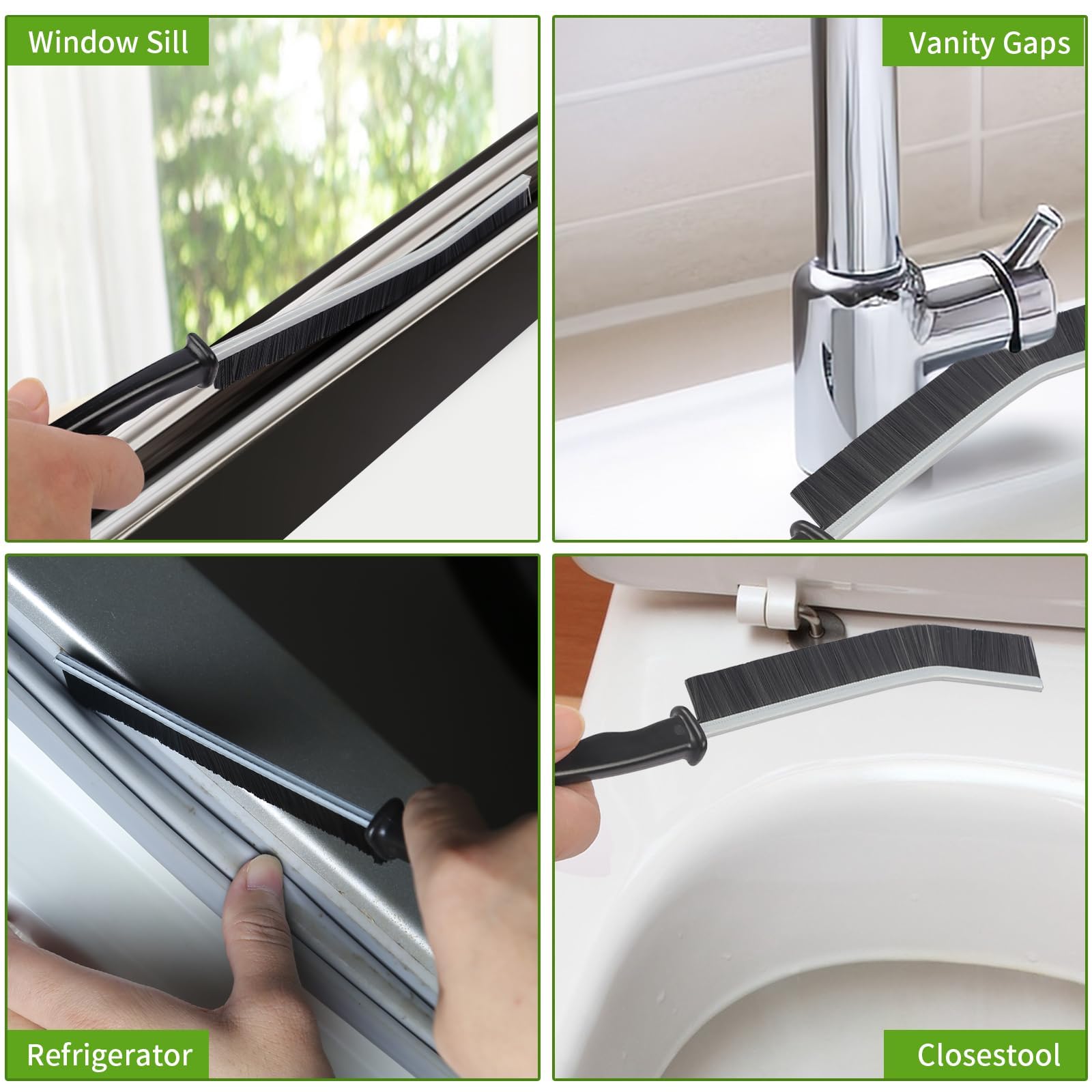 Crevice Cleaning Brush,12 Pcs Cleaning Supplies Cleaning Brush Tools,Hard Bristle Cleaning Brushes For Household Use Bathroom Ti