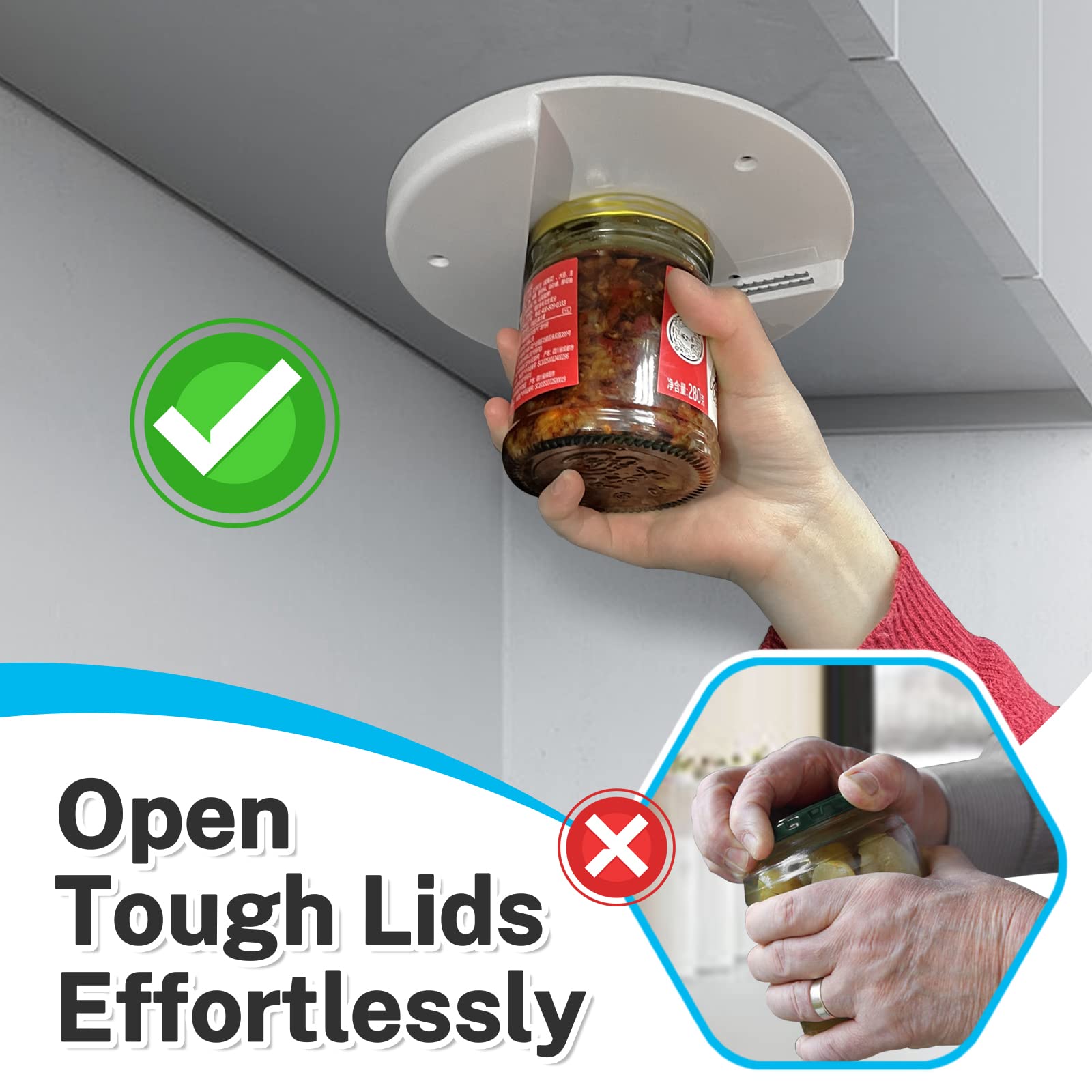 Yashion Under Cabinet Jar Opener For Weak Hands