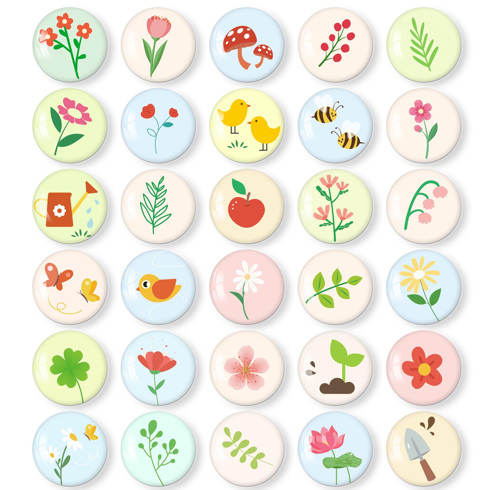 MORCART 30PCS Summer Magnets for Fridge Cute Decoration Magnets Gift for Refrigerator Locker Whiteboard Decorative Magnetic Boar