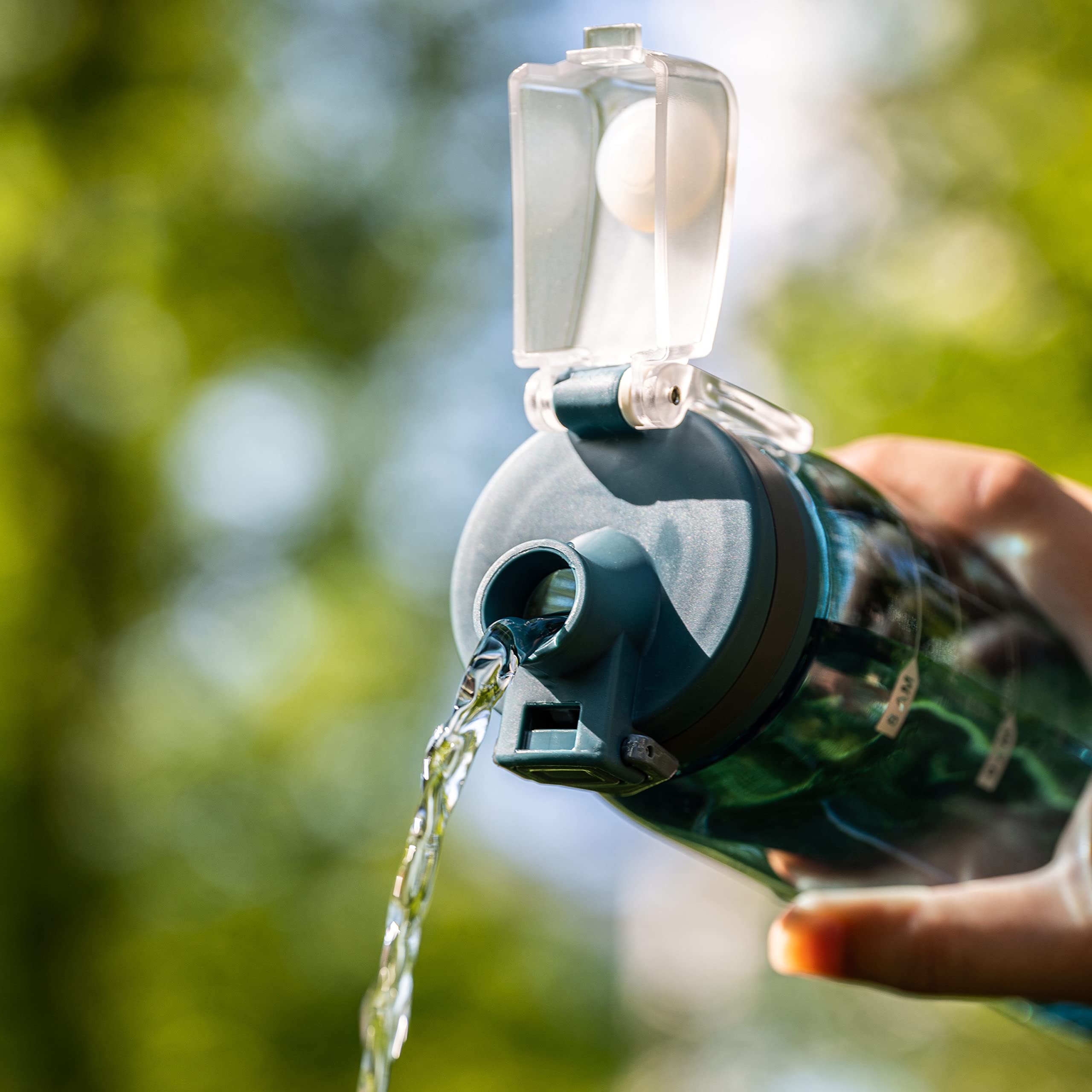 Teentumn 30Oz Sport Water Bottle With Time Markers, Large Durable Gym Plastic Bottle For Fitness, Outdoor Enthusiasts, Leakproof