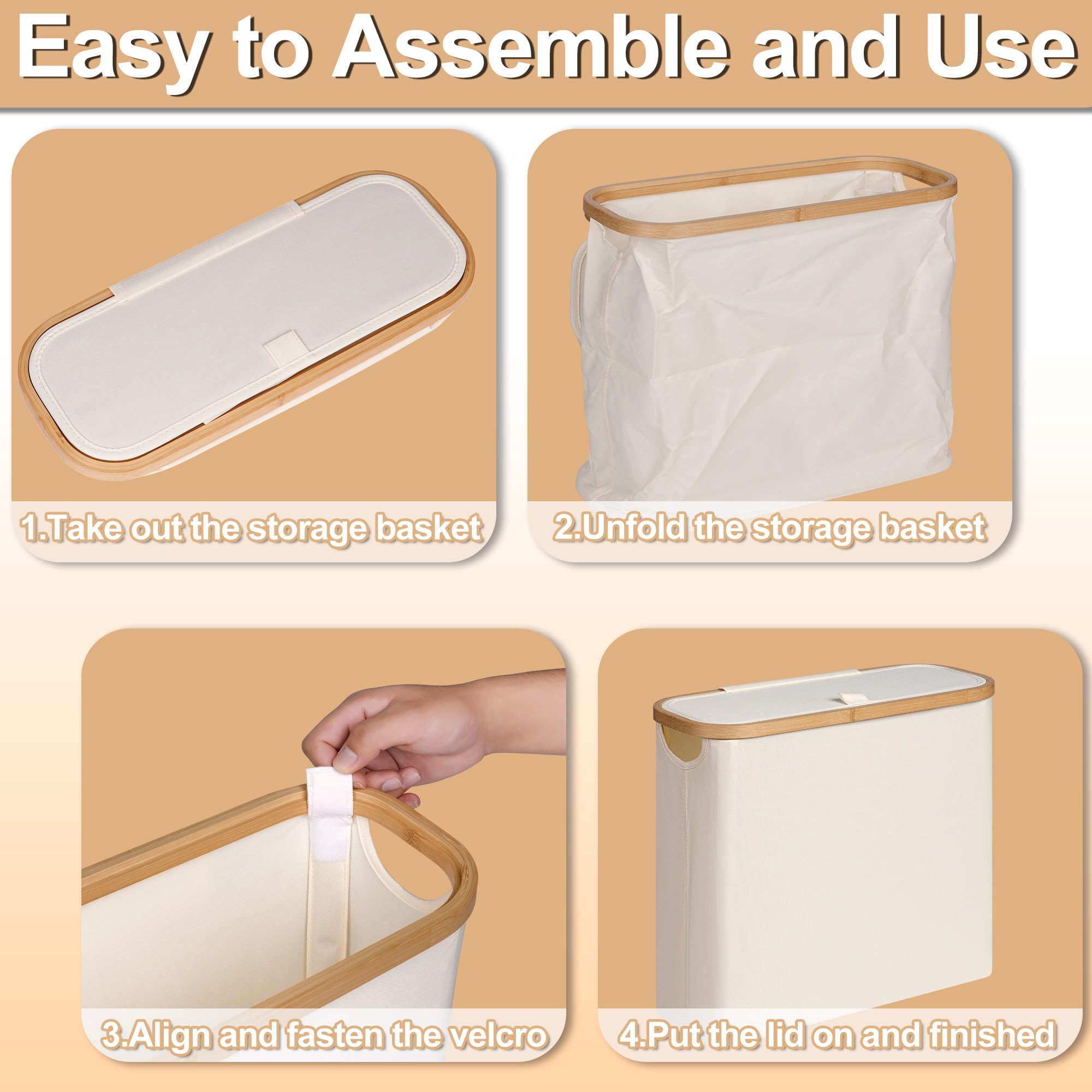 Efluky Toilet Paper Storage 28L, Toilet Paper Basket With Lid For Bathroom Storage, Toilet Paper Organizer, Free Standing Toilet