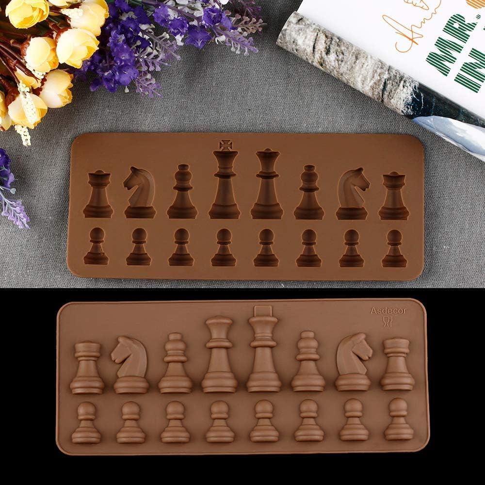 Silicone Chocolate,International Chess Piece Shapes Chocolate Cake Jelly Ice Fondant Baking For Diy Candy Cake Topper Decoration