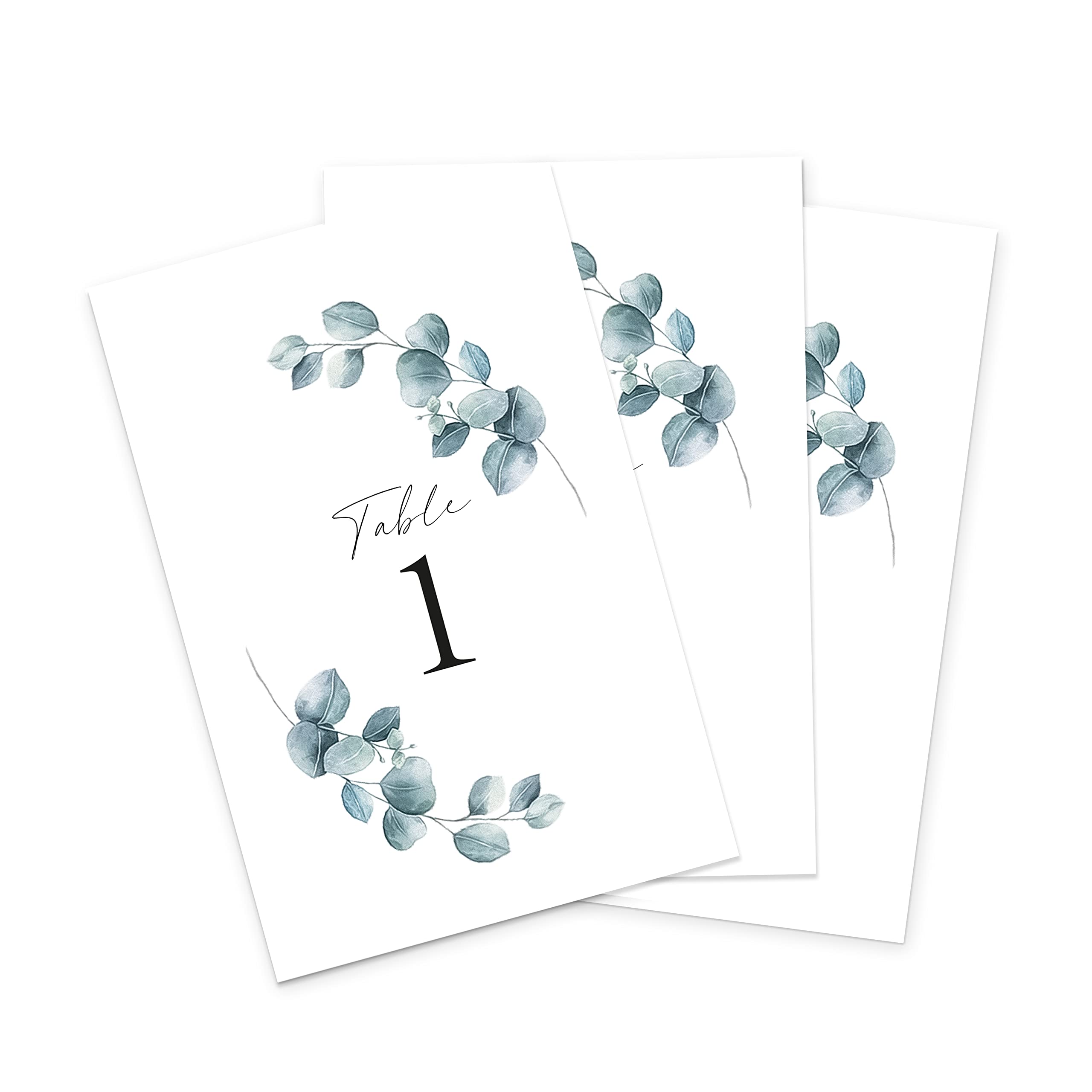 Table Numbers, Double-Sided Cards, 1-25 Plus Head Table Card, 4 X 6, Table Numbers For Wedding Reception, Anniversary, Baby Show