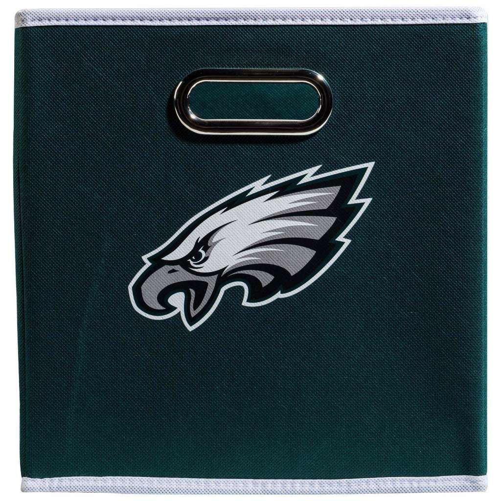 Franklin Sports Nfl Philadelphia Eagles Collapsible Storage Bin - Nfl Folding Cube Storage Container - Fits Bin Organizers - Fab
