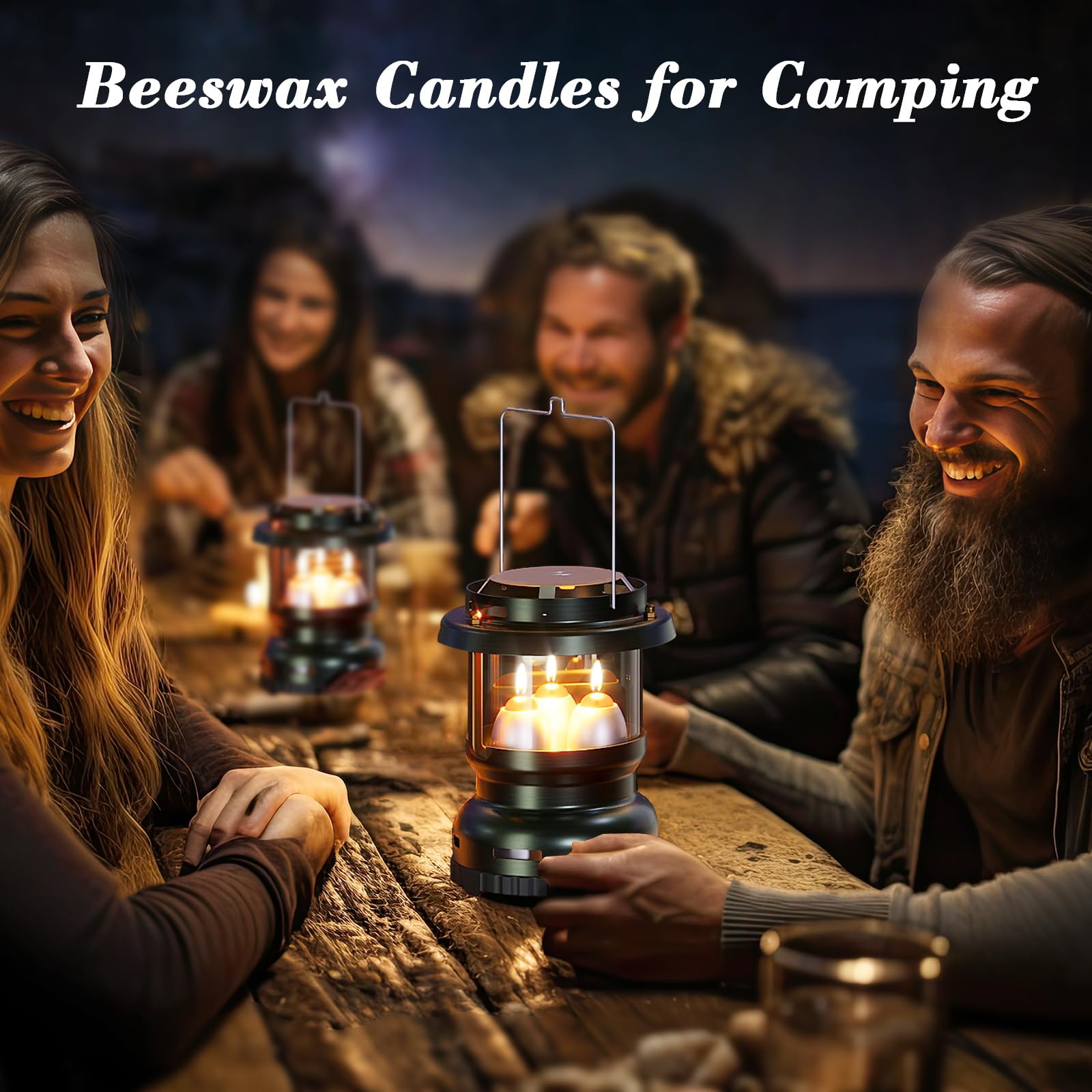 15-Hour Natural Pure Beeswax Candles for Candle Lanterns, Long Lasting Burning Candles Bulk for Camping, Emergency, Survival Eme