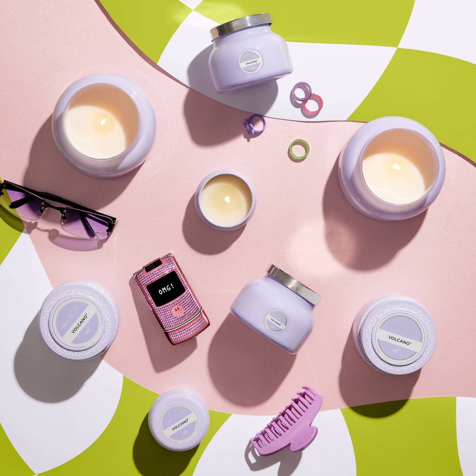 Capri Blue Volcano Printed Travel Tin Jar Candle - Luxury Candle with a Long Lasting Soy Wax Blend - Scented with Tropical & Fru