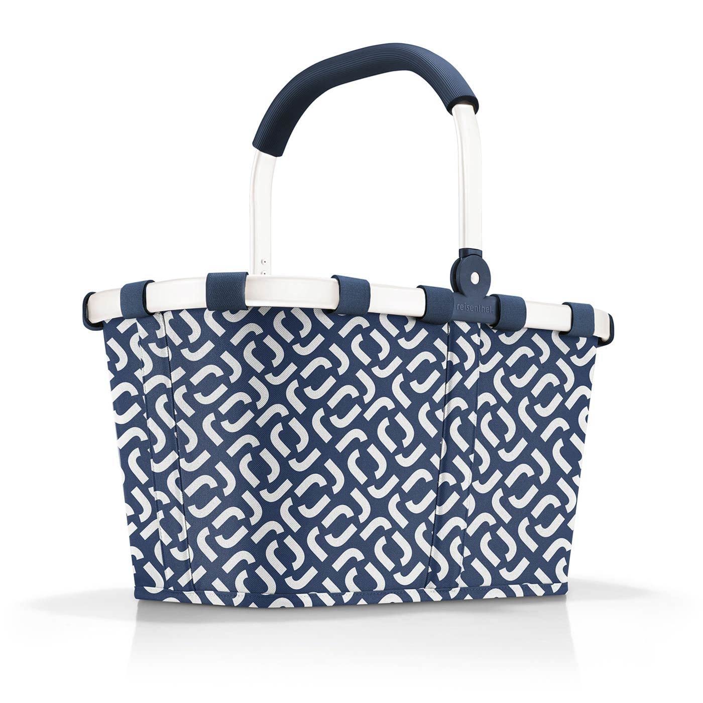 Reisenthel Carrybag Signature Navy- Sturdy Shopping Basket With Plenty Of Storage Space And Practical Inner Pocket - Elegant And