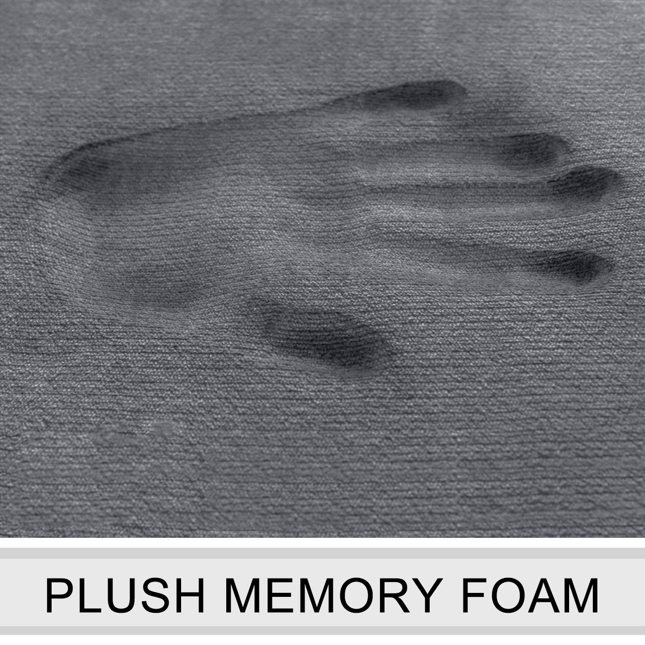 Feelso Memory Foam Bath Mat Set, 3 Piece Bathroom Rugs Non Slip And Absorbent Mats, 20X31 Inches Floor Mat, 20X22 Inches U-Shape