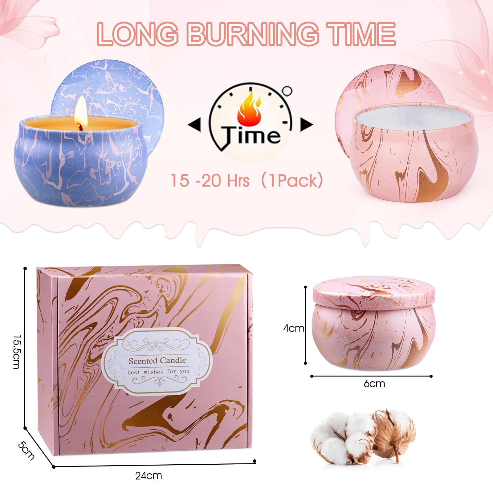 Candles - Scented Candles Gift Set for Women, 9-Pack Natural Aromatherapy Candles for Home Scented, Long Burning Candles Gifts f