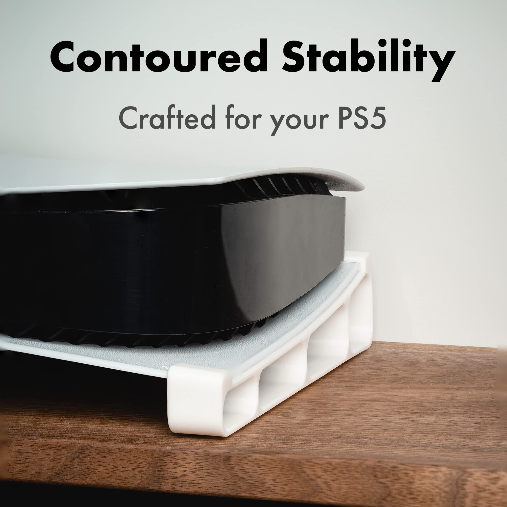 Glistco Skates - Horizontal Stand Compatible With Ps5 - Disc Edition (White)