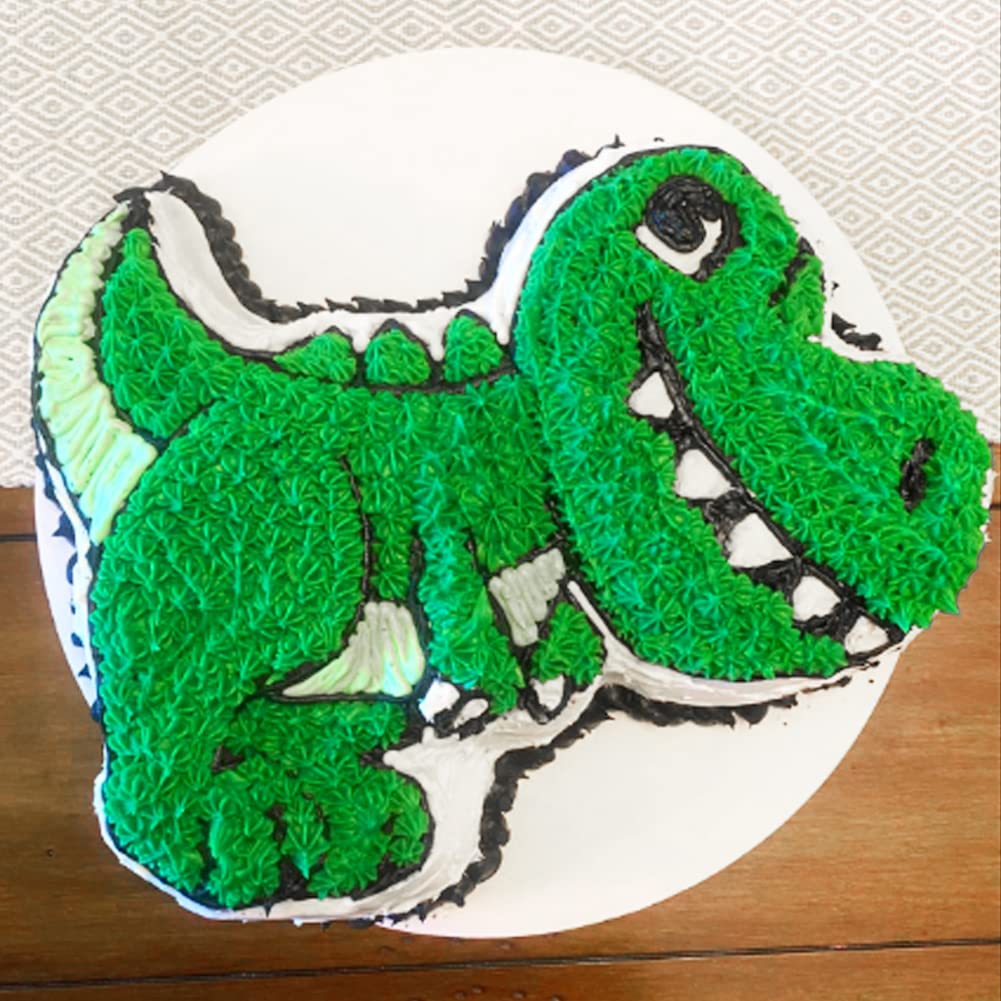 Tinleja Dinosaur Shape Cake Pan, Cake Decorator Preferred Dinosaur Shaped Aluminum 3D Birthday Party Cake Pan, Cake Decorating M
