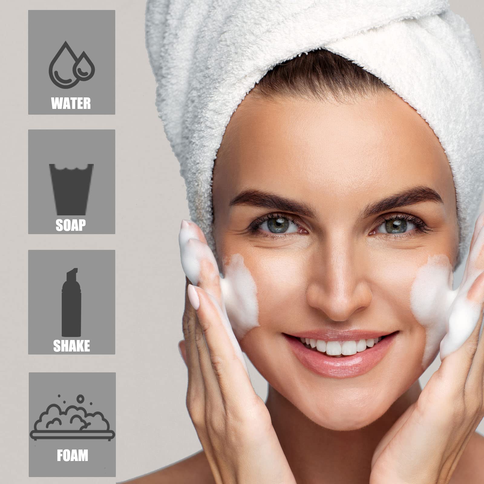 2 Oz Black Foam Soap Bottle Empty Travel Foaming Dispenser For Hand Soap,Lash Shampoo,Body Wash(12 Pcs, Black Pump)