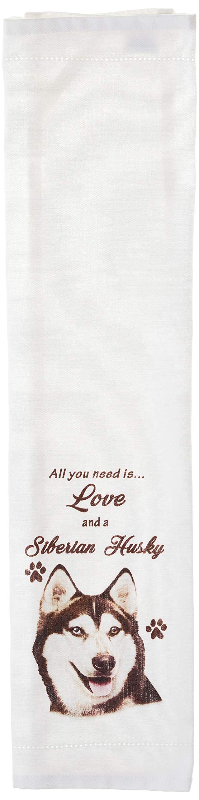 E&S Pets Siberian Husky Kitchen Towels, Off-White 26.00'' X 18.00''