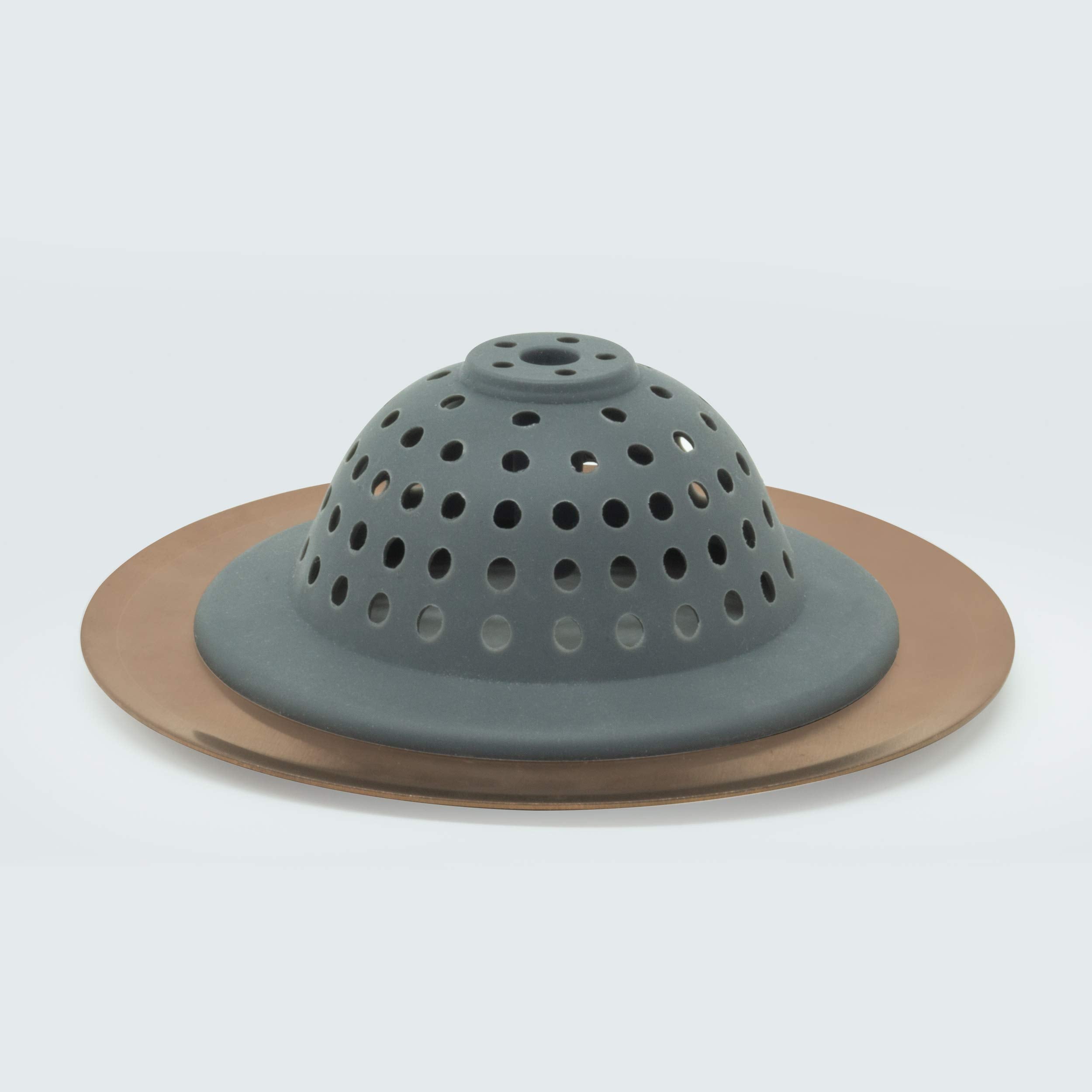 Excelsteel Silicone Sink Basket Strainer, 4.5'', Copper,Gray