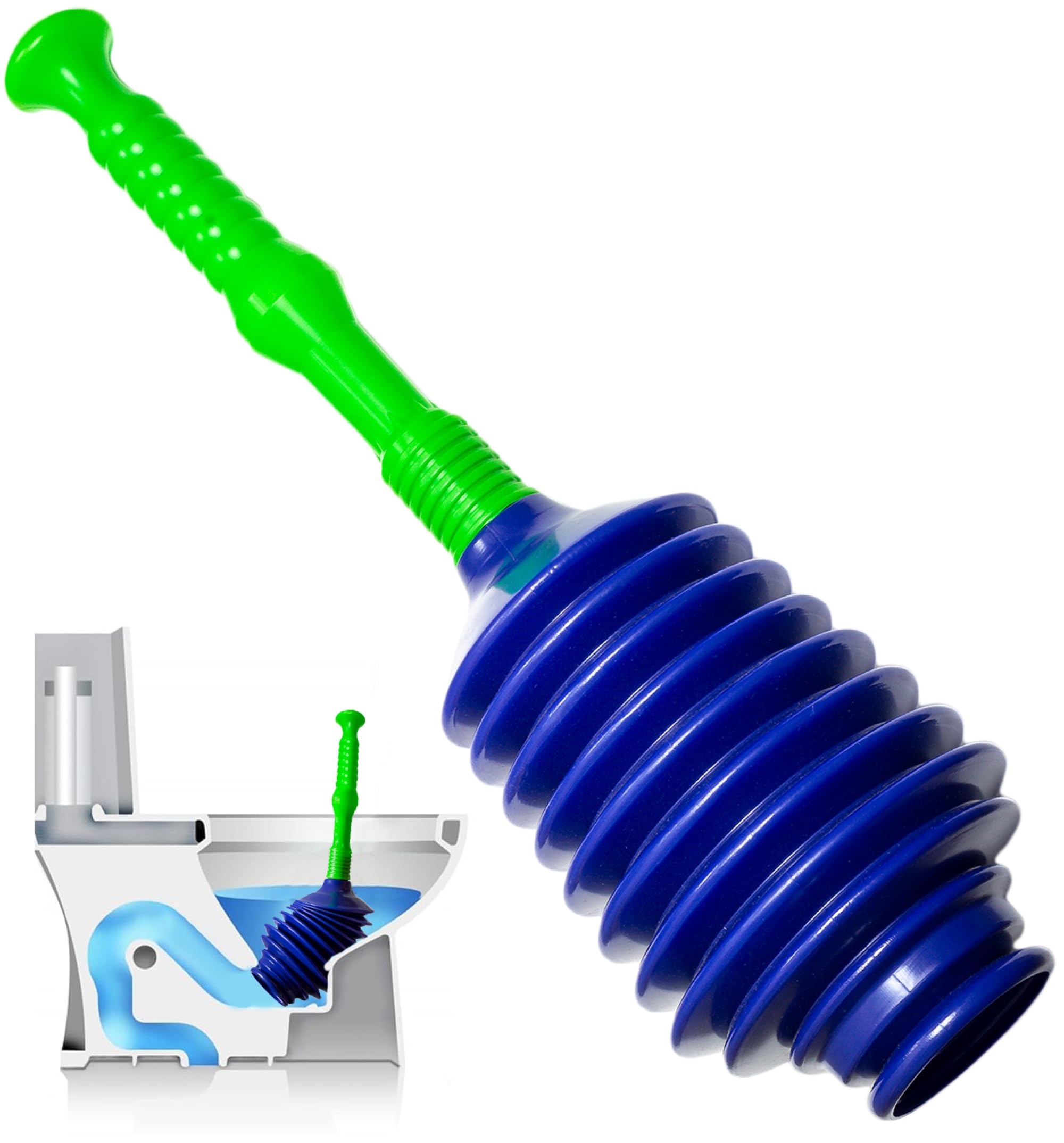 Luigi'S Toilet Plunger | The World'S Best Unblocker | Snake Design Bathroom Plungers | Clog & Blockage Remover